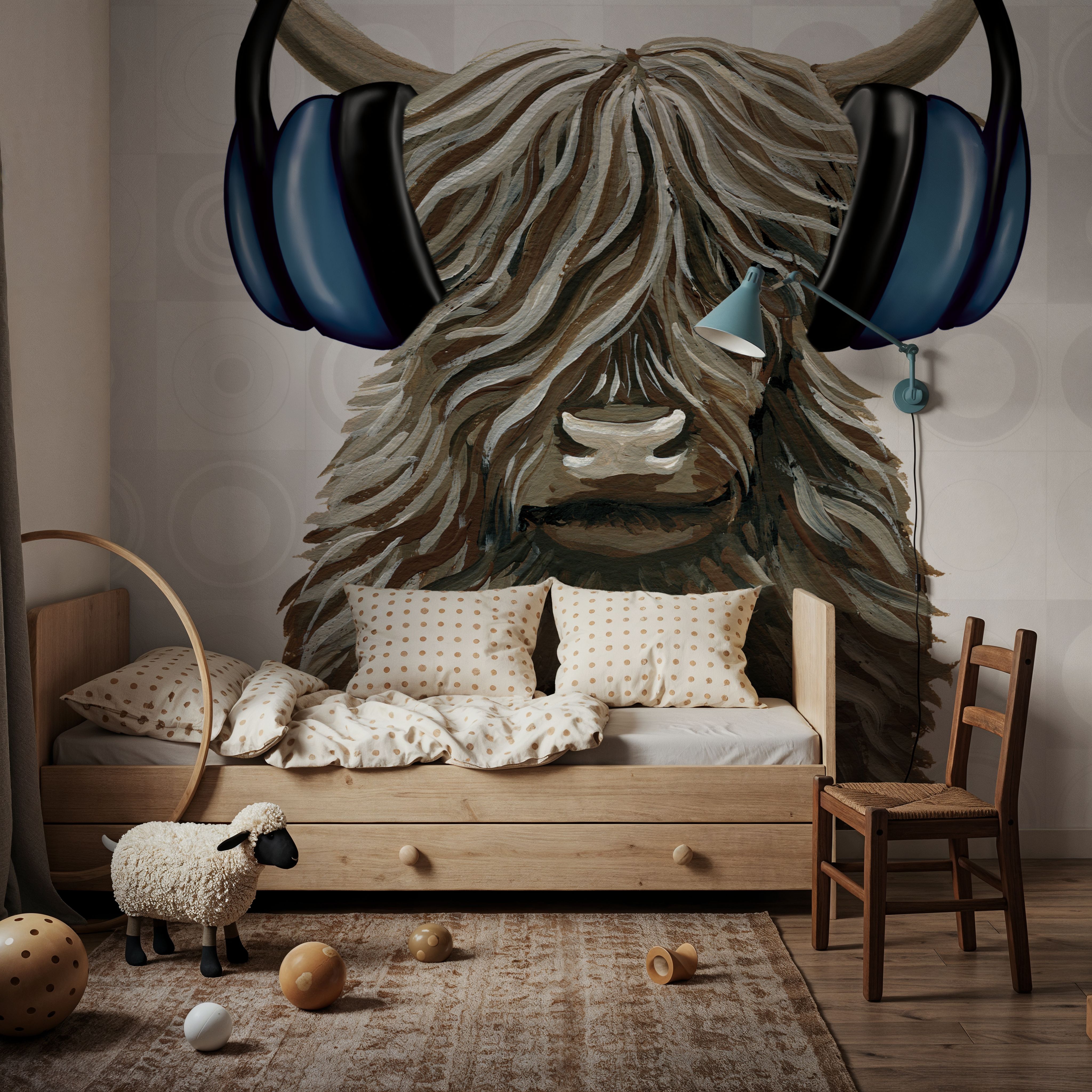 Music Cow Blue