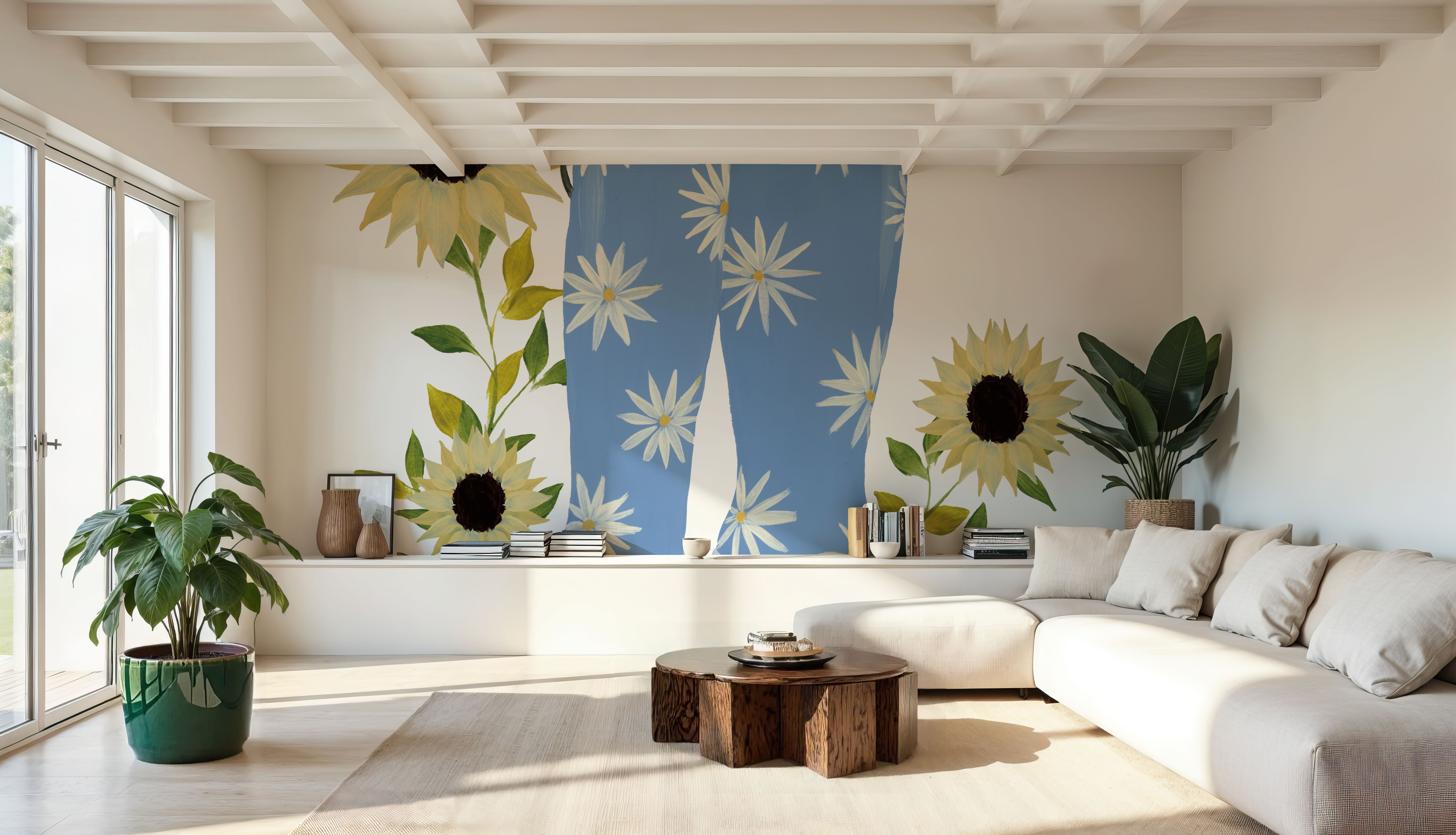 Boots with Sunflowers