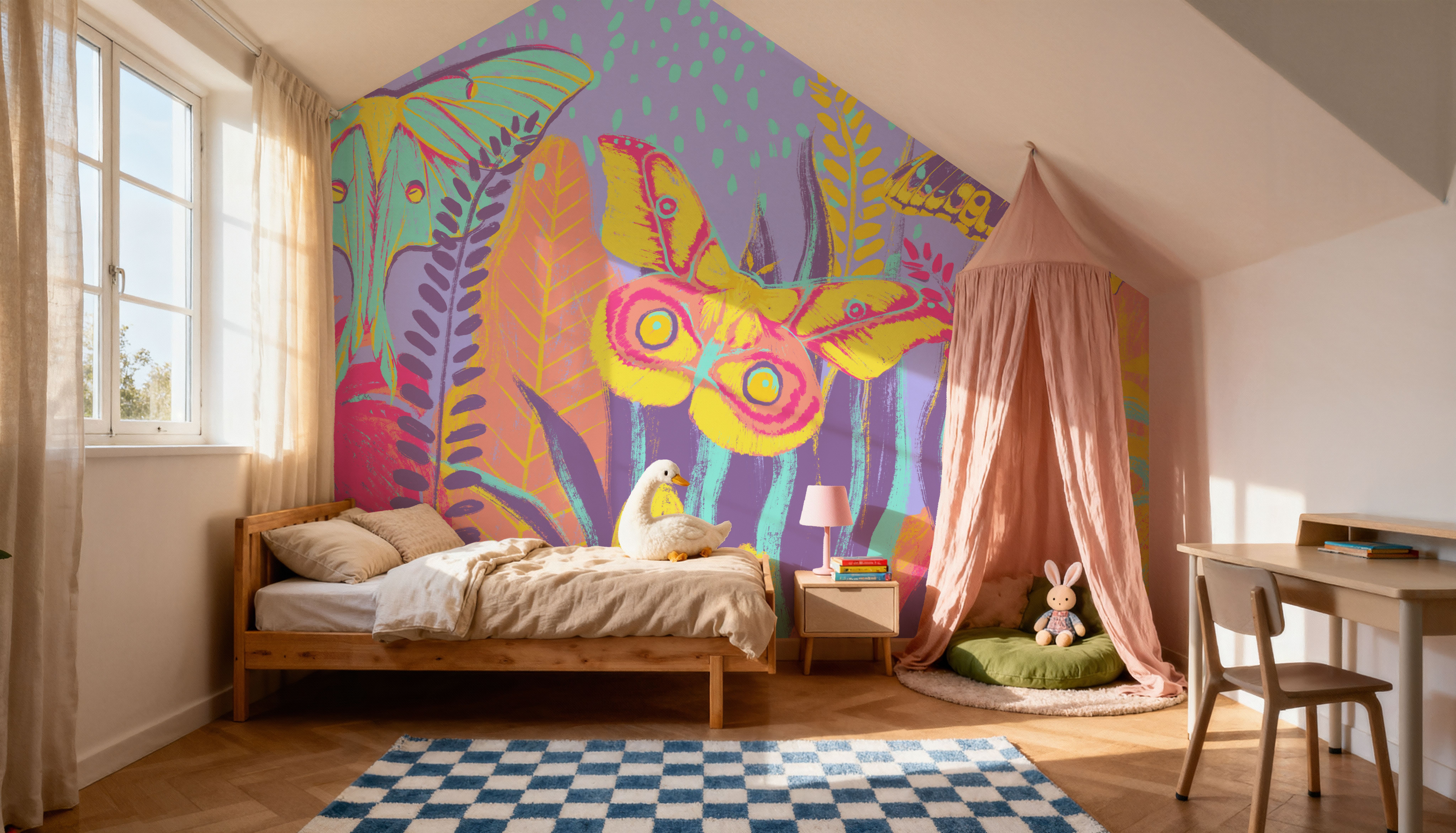 Dancing Hippie Butterflies Purple