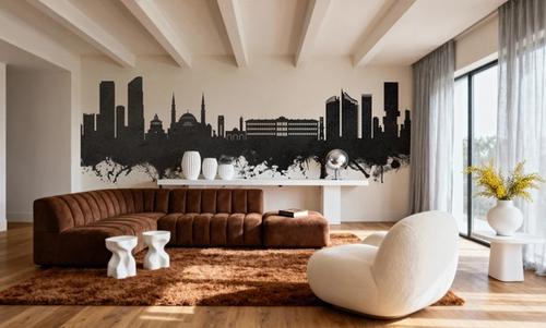 Beirut Lebanon Skyline Black & White
