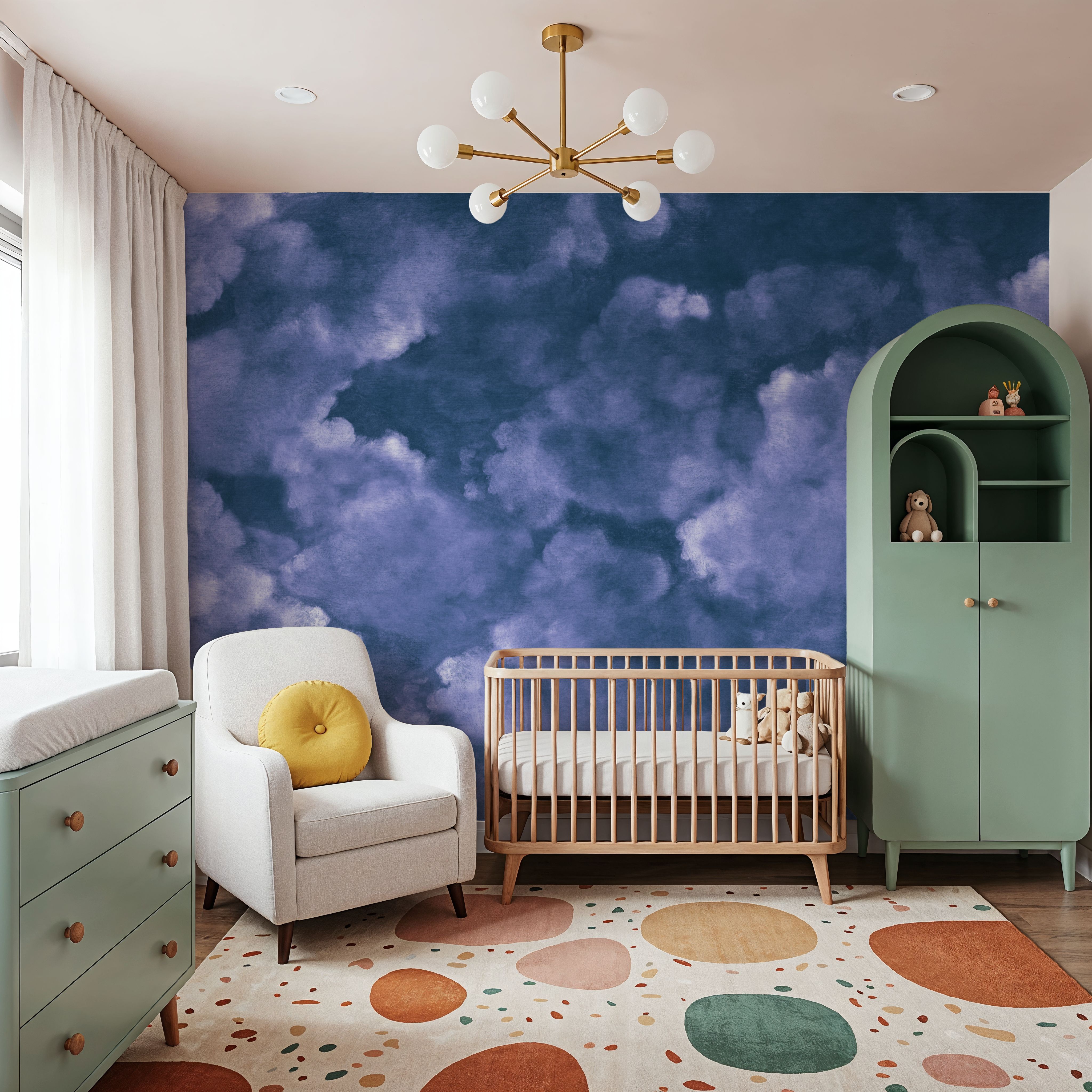 Painted Dreamy Clouds, Purple