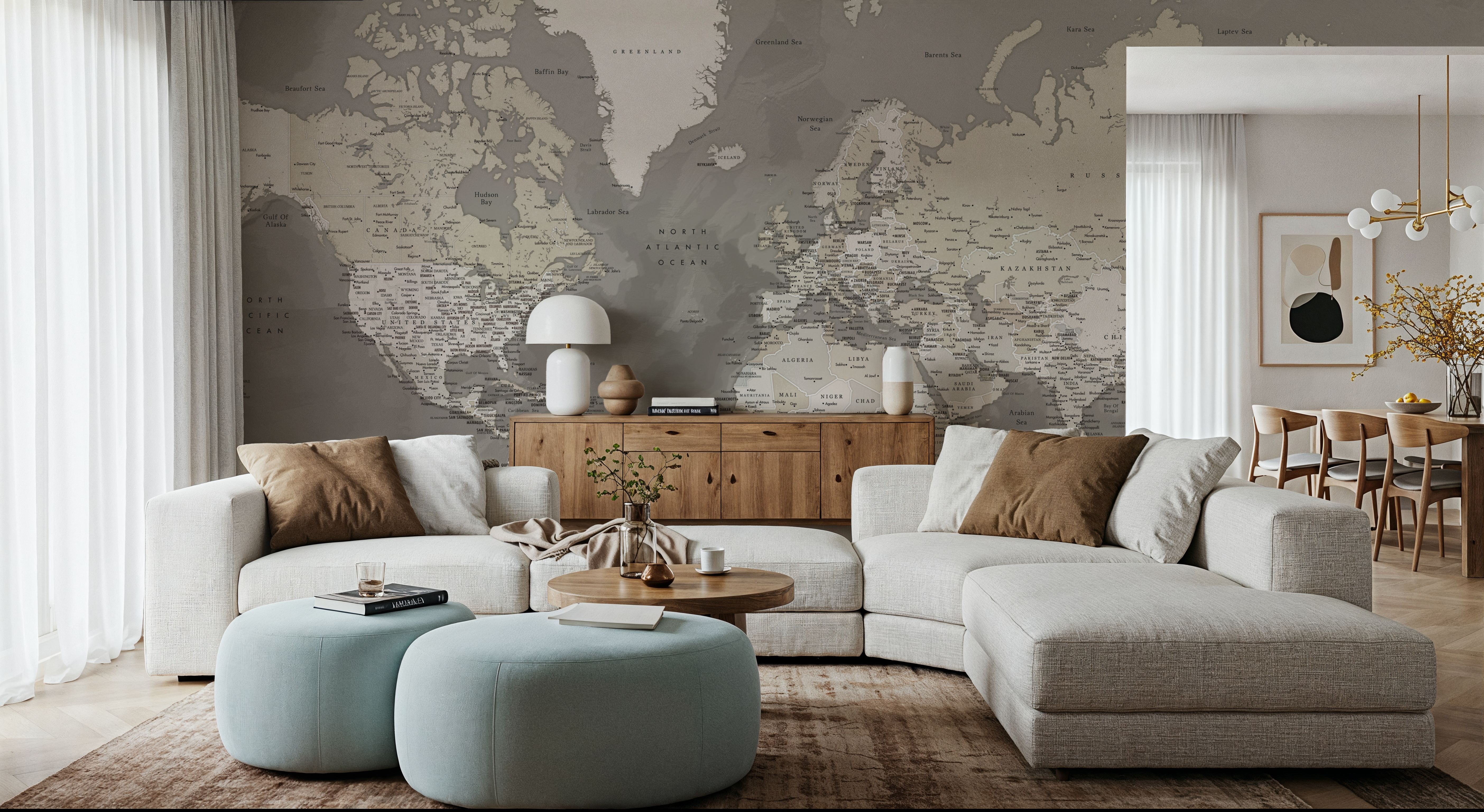 World Map Cities - Davey, Wallpaper