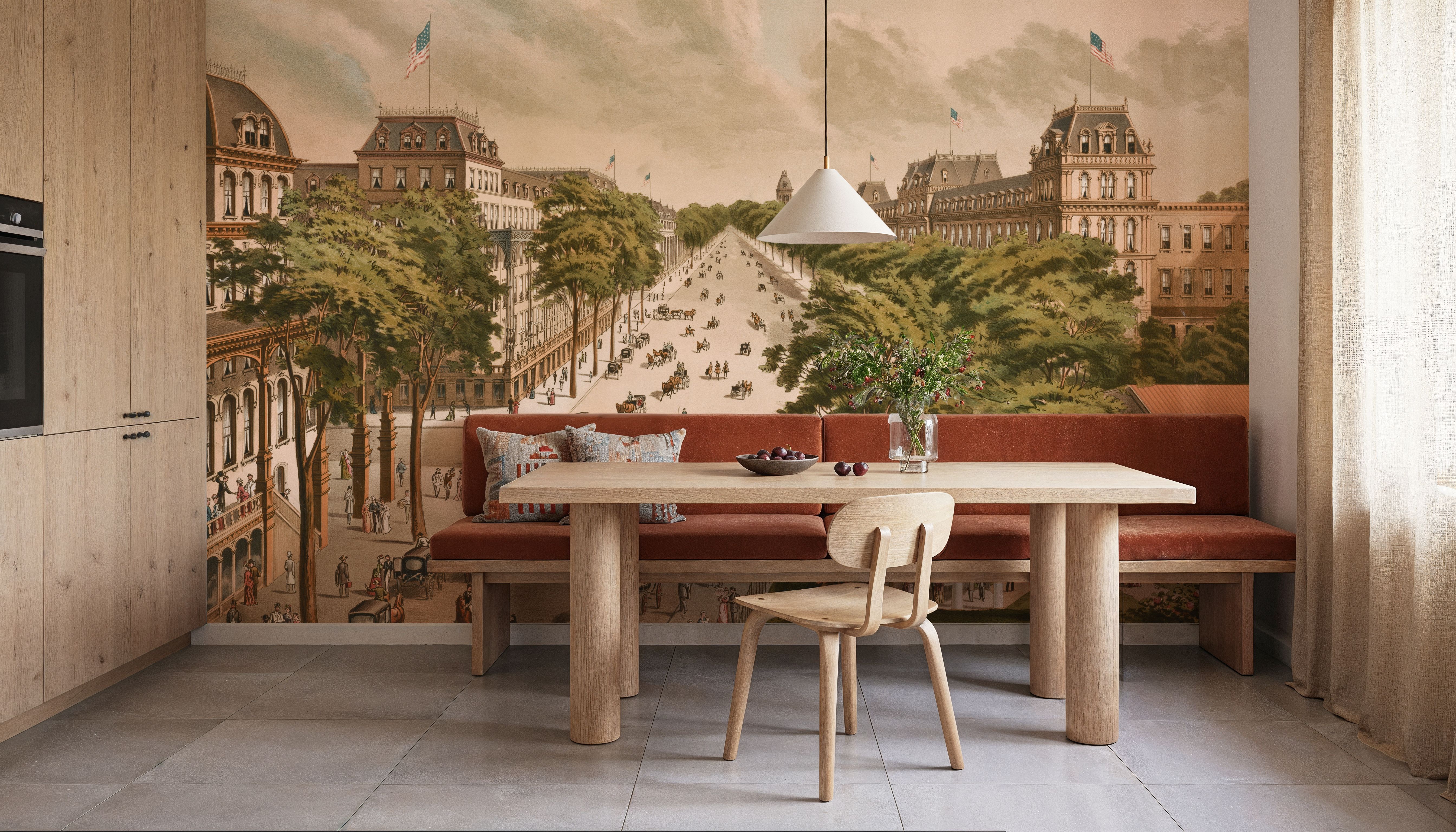 Vintage Saratoga Springs, New York, Wallpaper