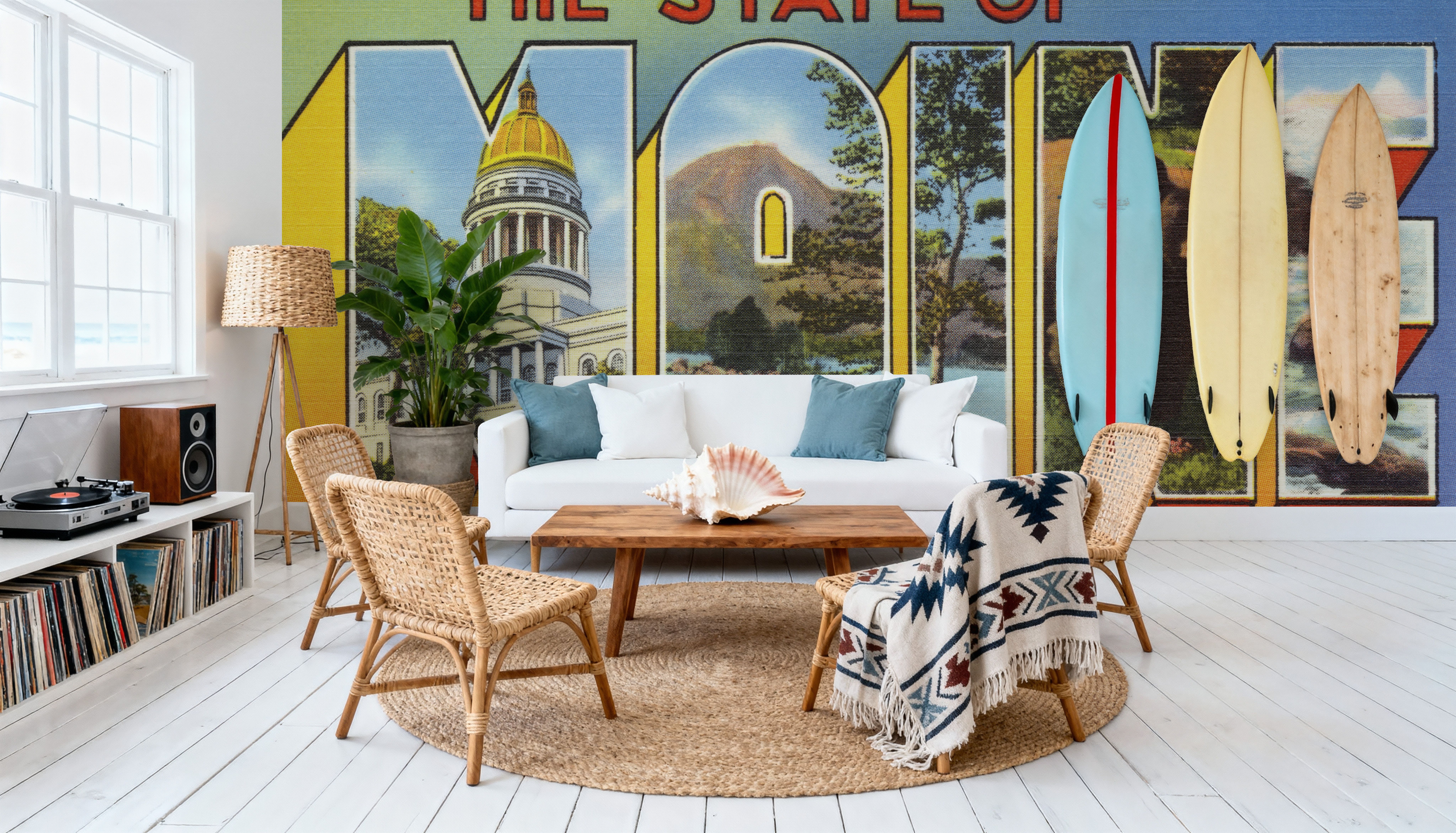 Greetings from Maine - Screenprint Postcard