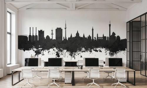 Hannover Germany Skyline Black & White