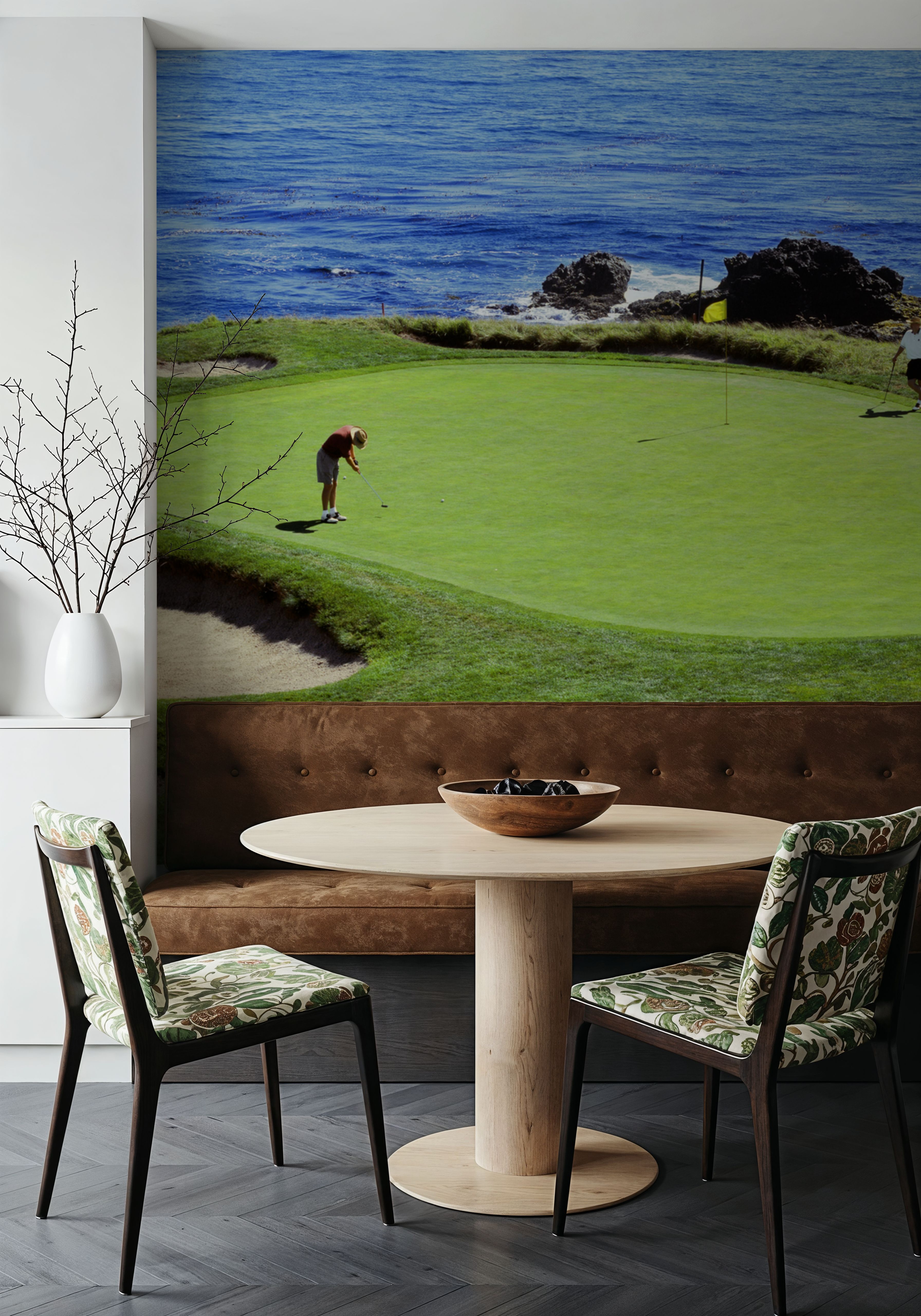 Wall Mural - Coastal Fairways - Sea Landscapes mural wallpaper - Blue - Bedroom - Wallism UK - Premium, Textured or Peel & Stick