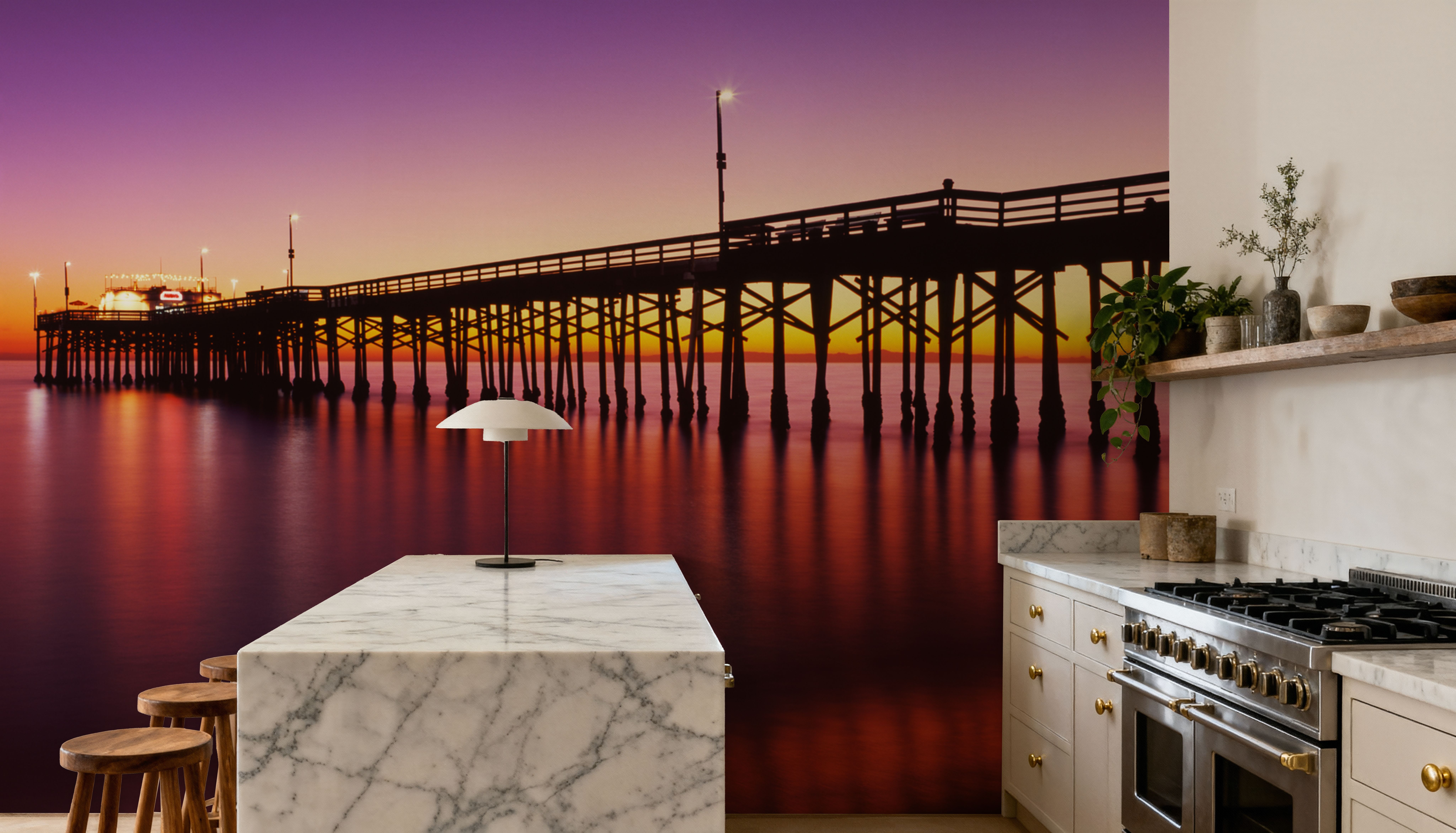 Illuminated Twilight Pier