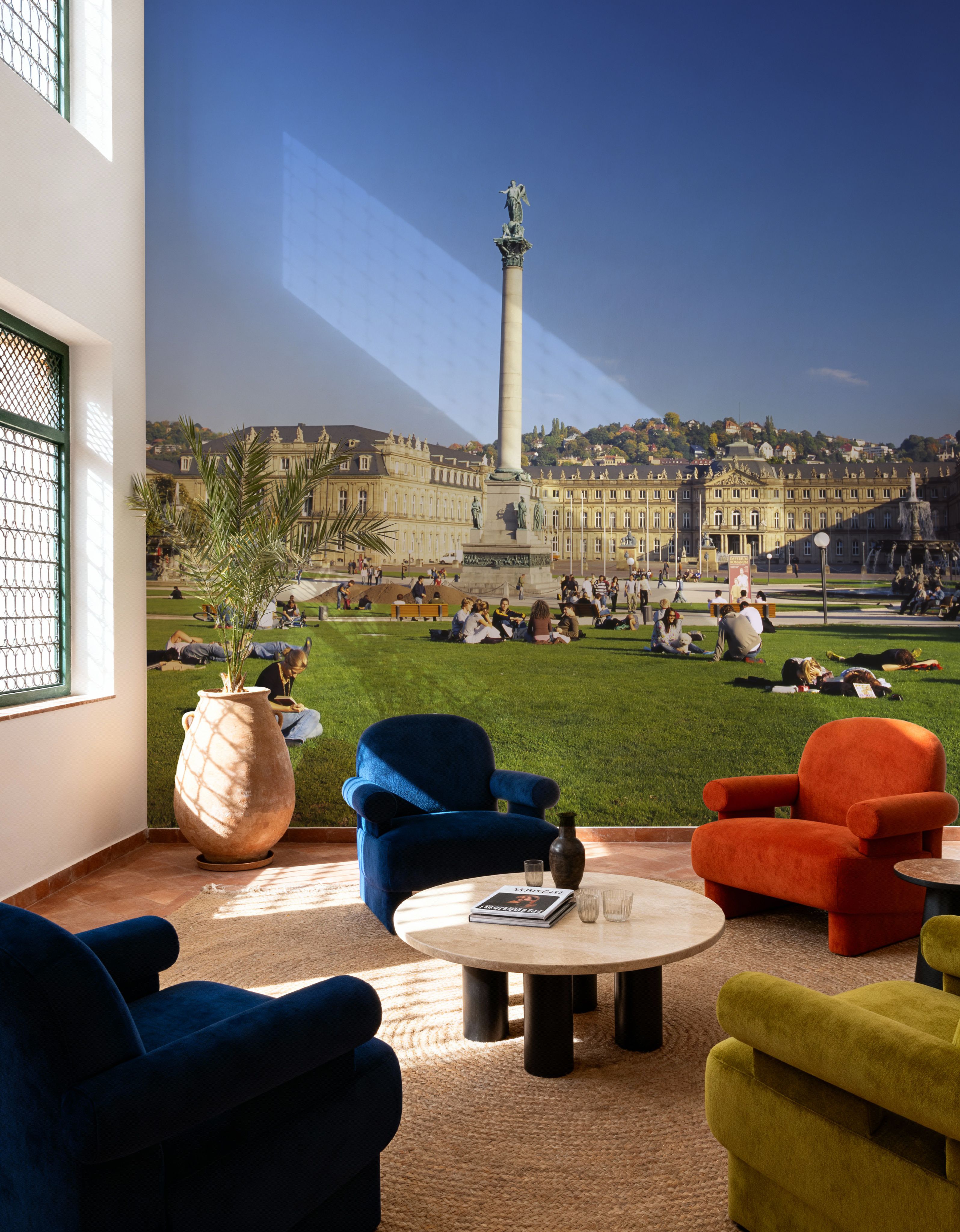 Wall Mural - Urban Oasis Monument - Architecture Rural mural wallpaper - Offices - Wallism US - Premium, Textured or Peel & Stick