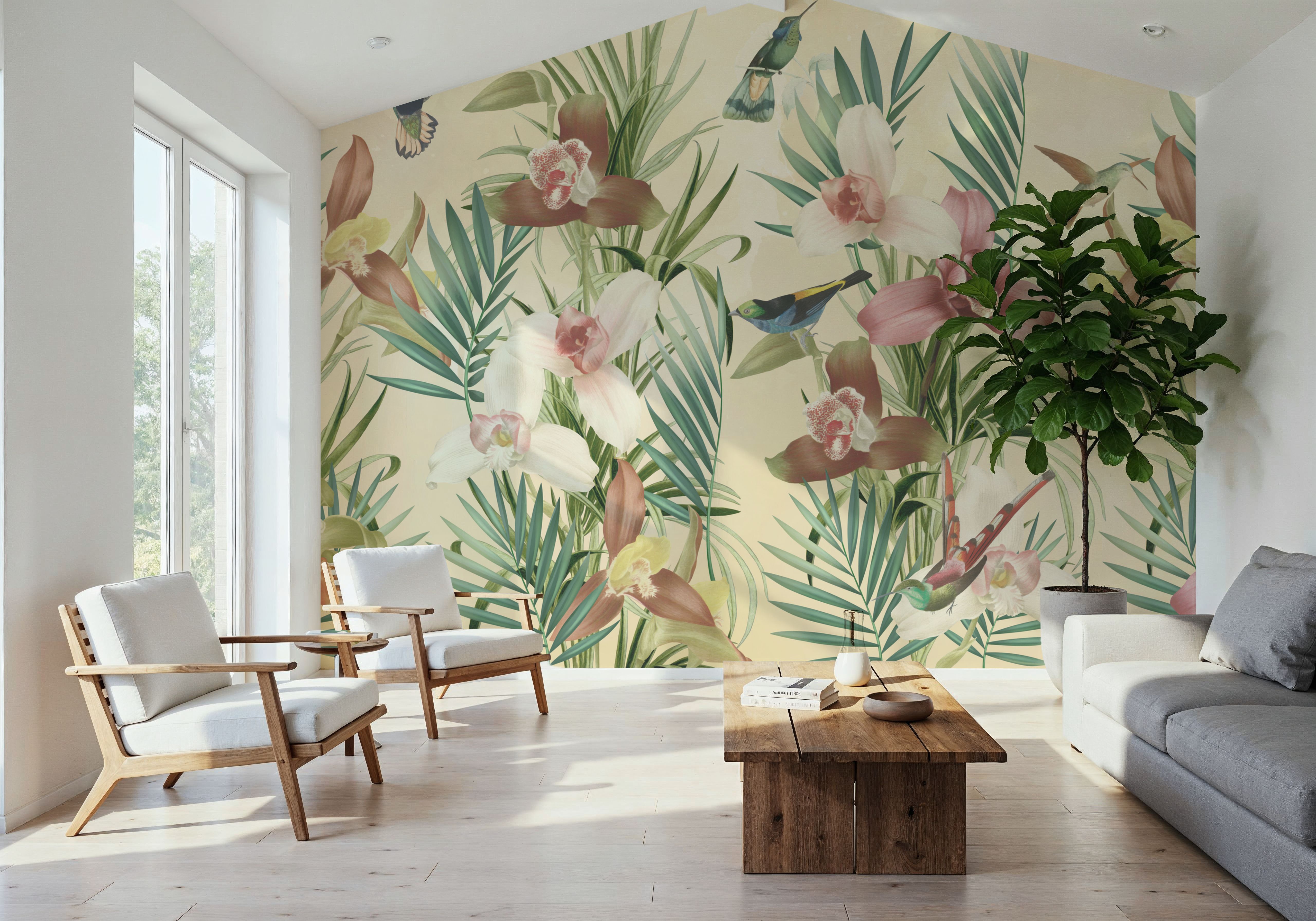 Wait for me Green Yellow, Wallpaper