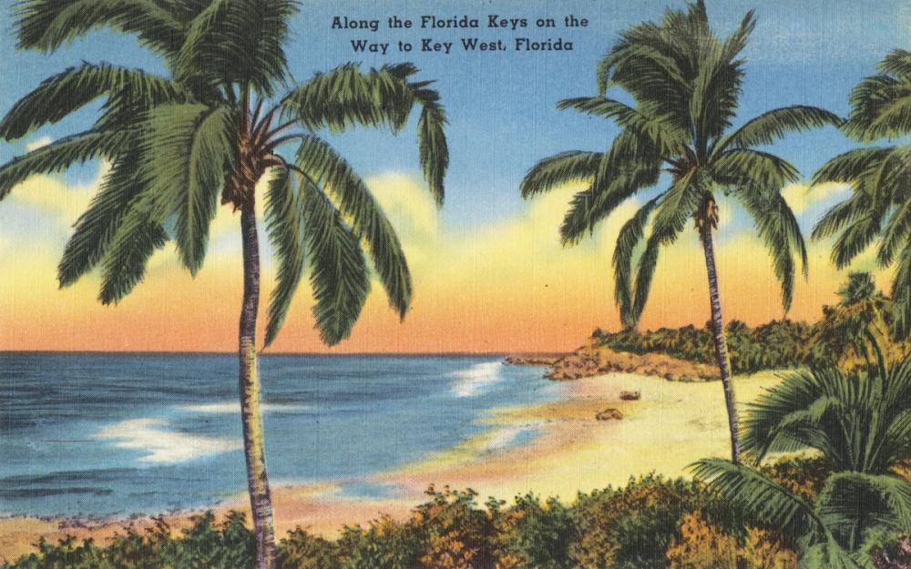 Greetings from The Keys - Screenprint Postcard