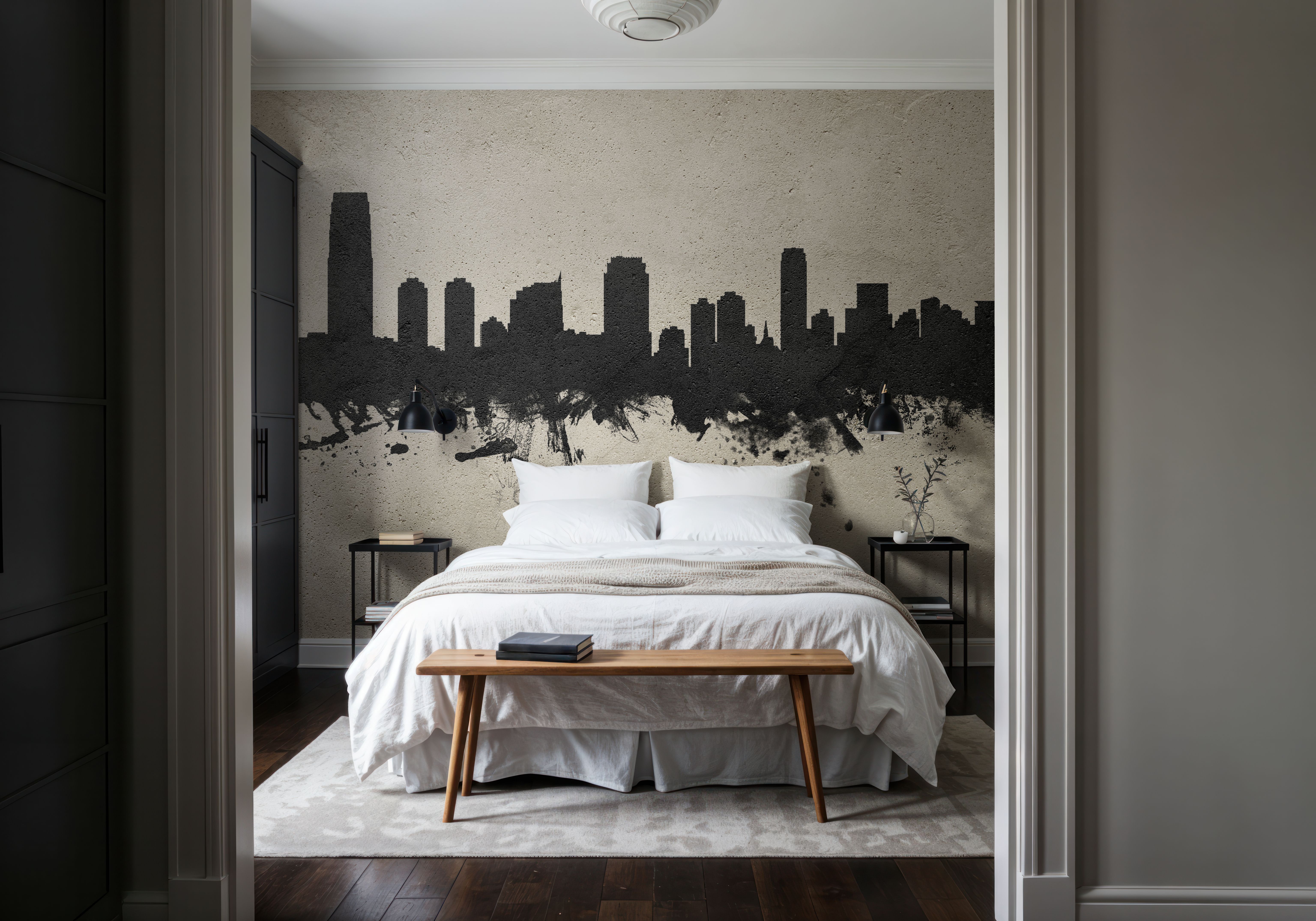 Jersey City New York Skyline Concrete