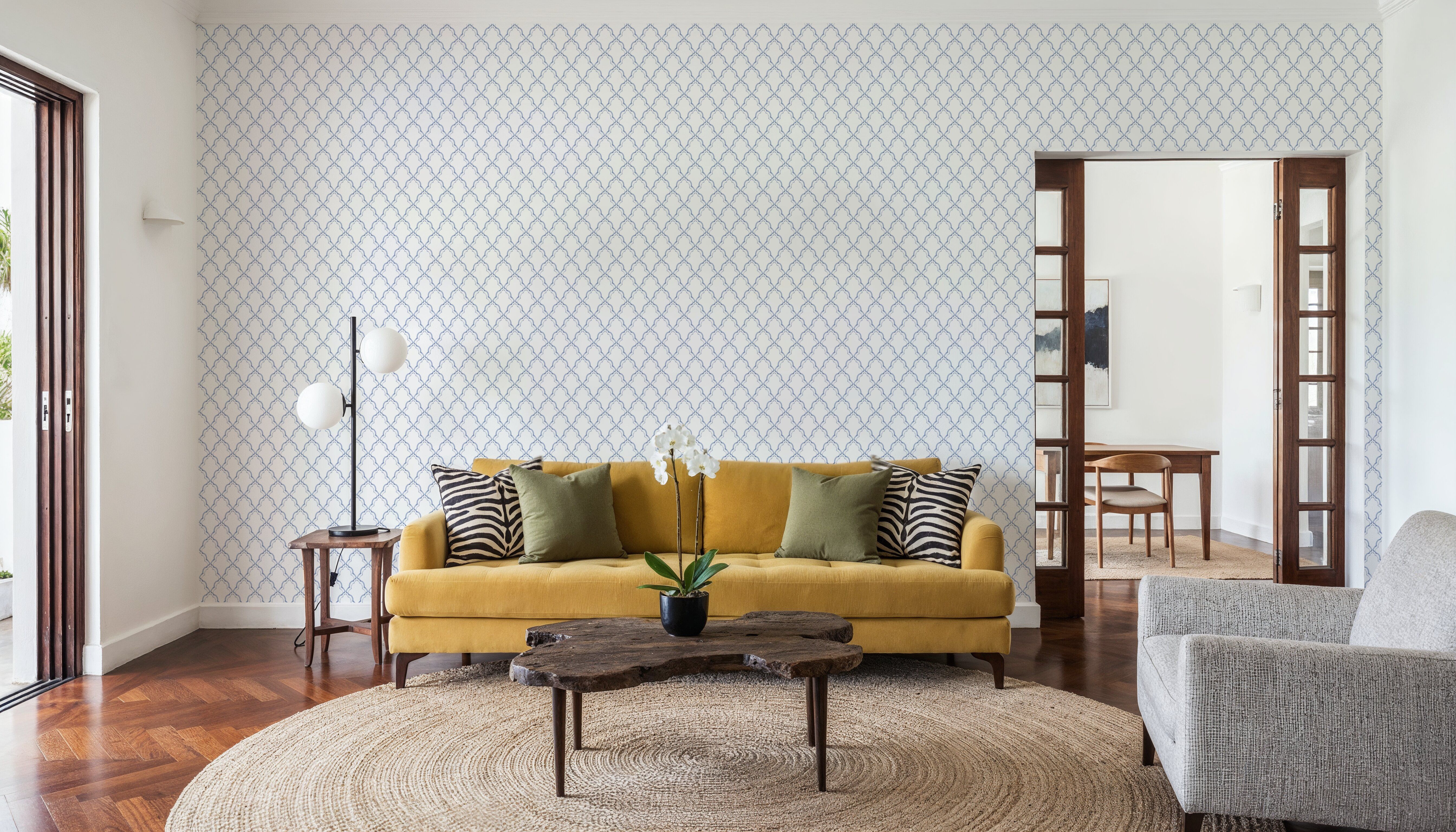 Medallion Trellis, Blueberry