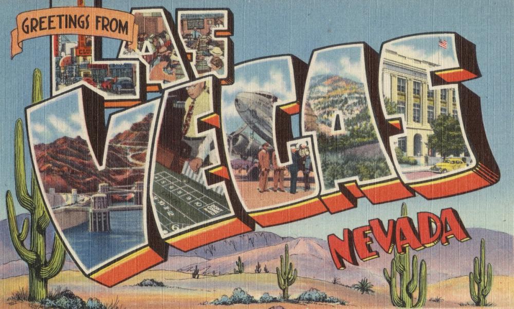 Greetings from Las Vegas - Screenprint Postcard