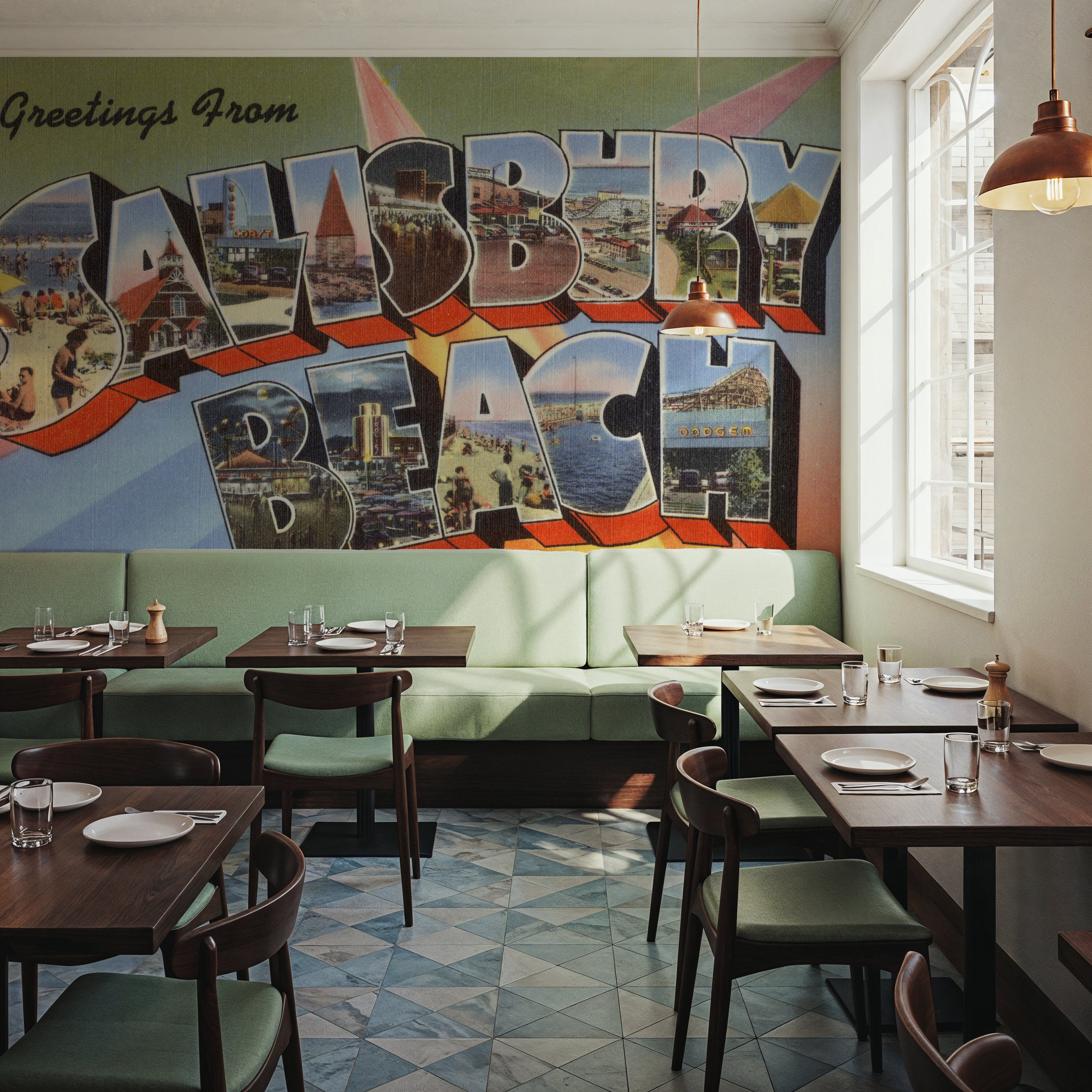 Greetings from Salisbury Beach - Screenprint Postcard