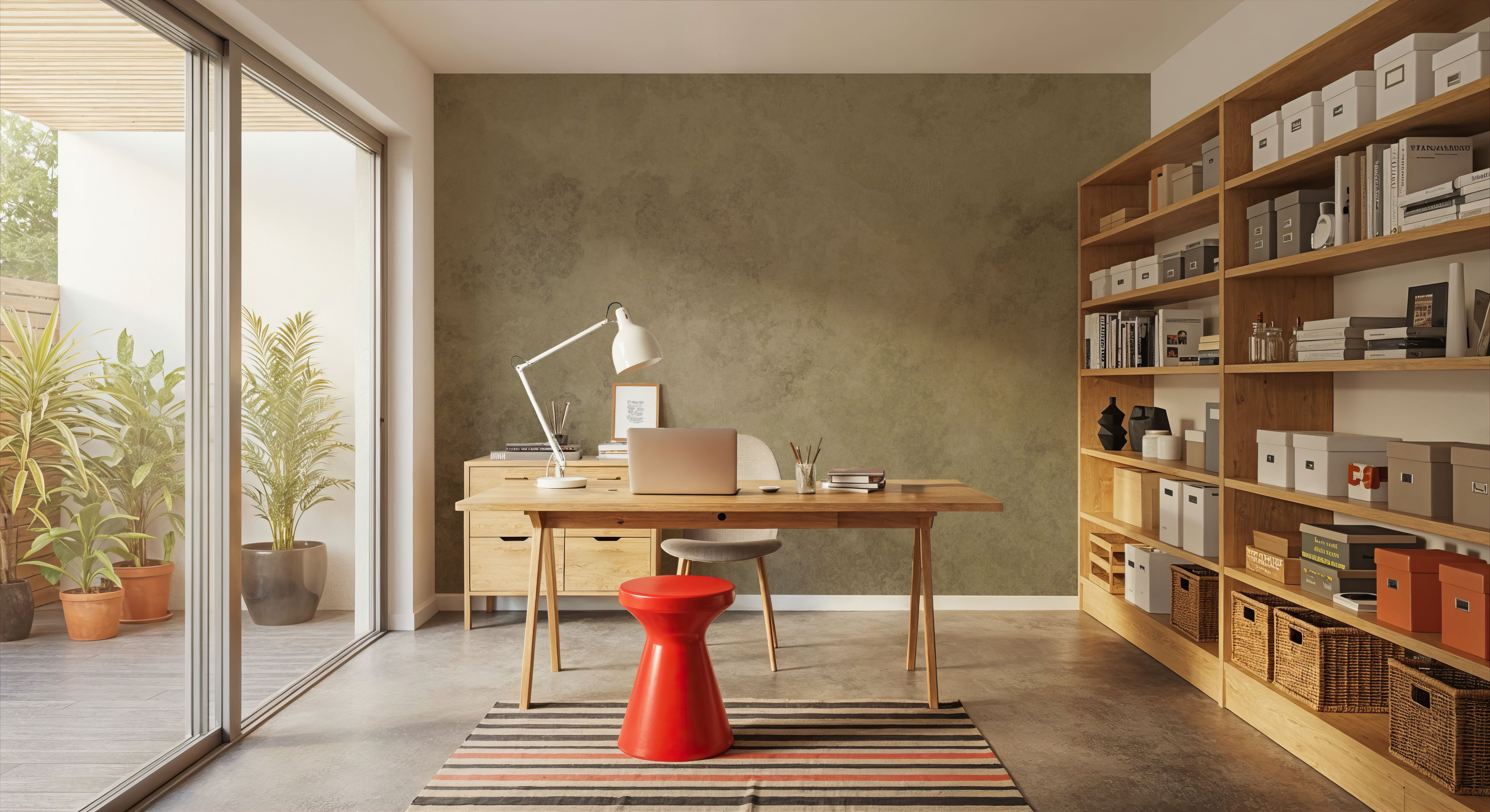 Subtle Plaster Wall, Butter Yellow