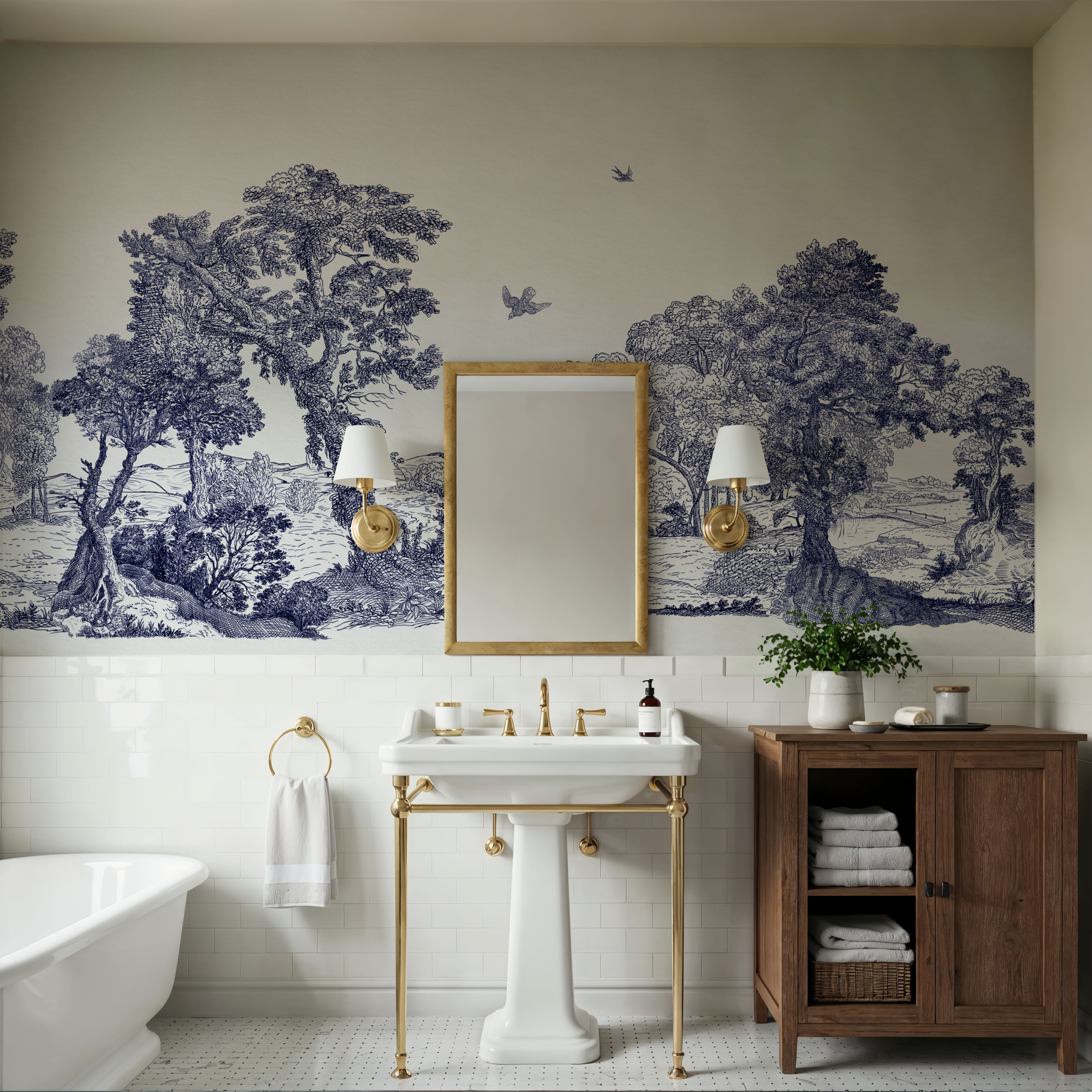 French Landscape, Indigo