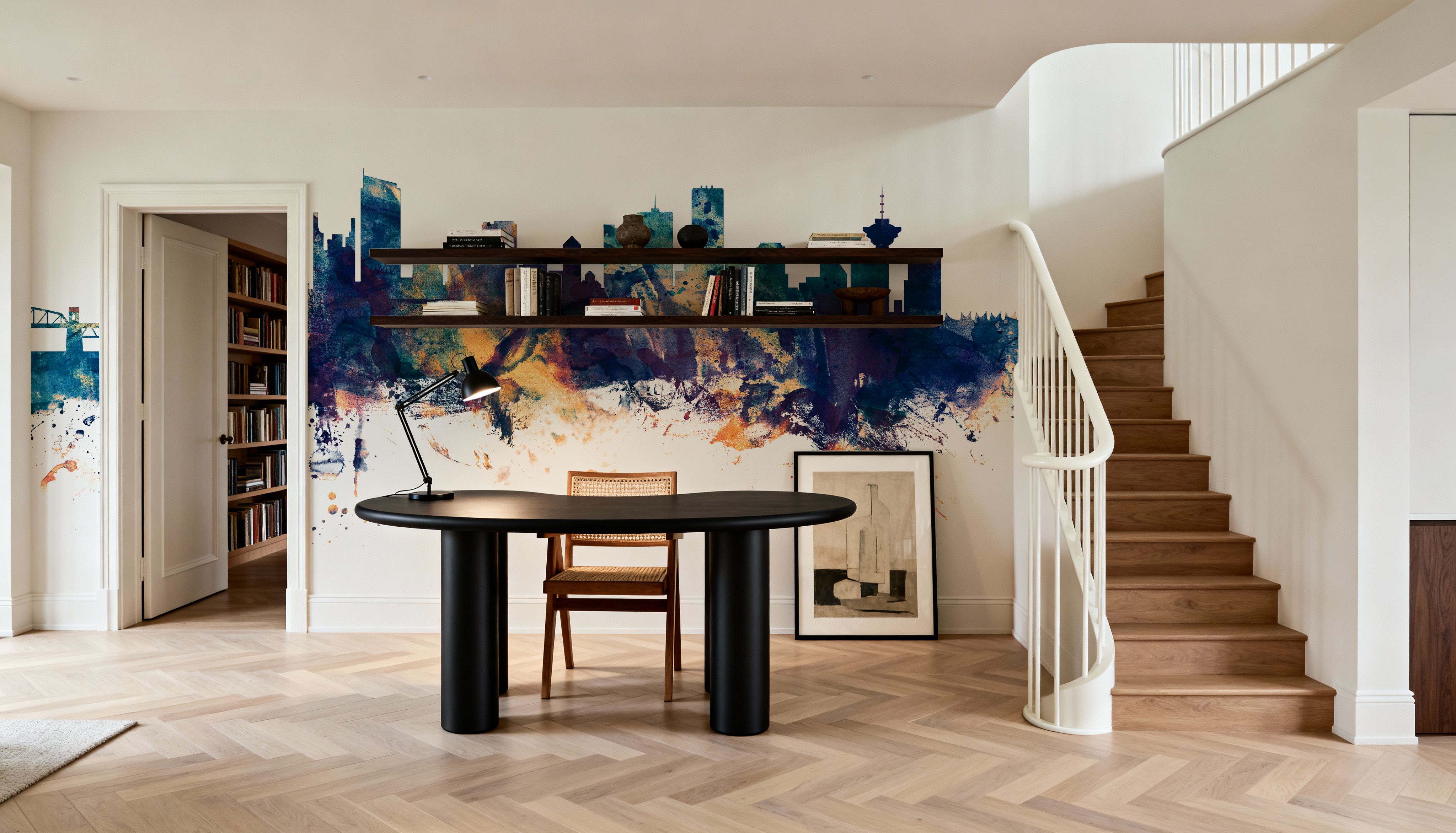 Vancouver Canada Skyline Blue & Bronze