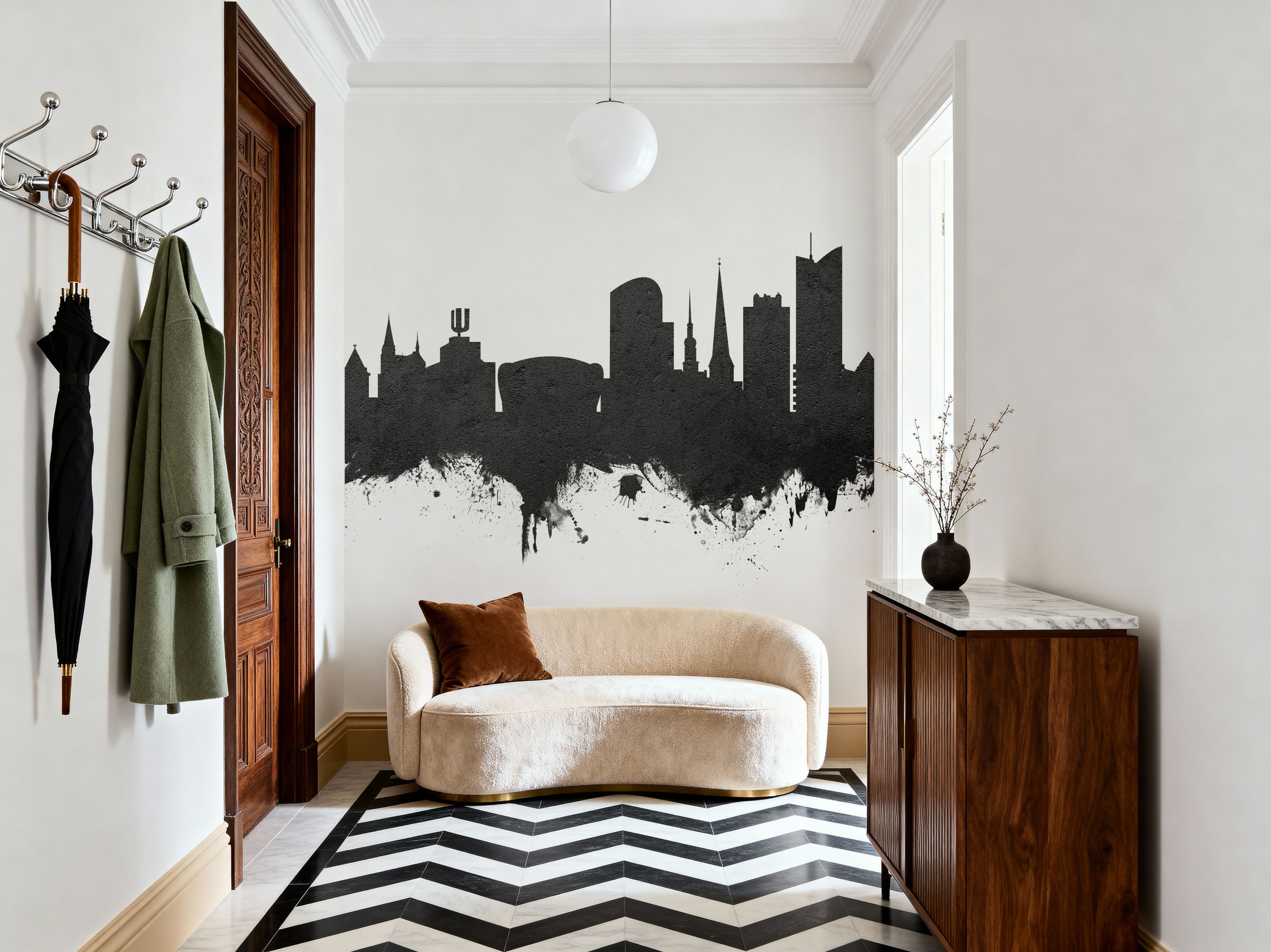 Dortmund Germany Skyline Black & White