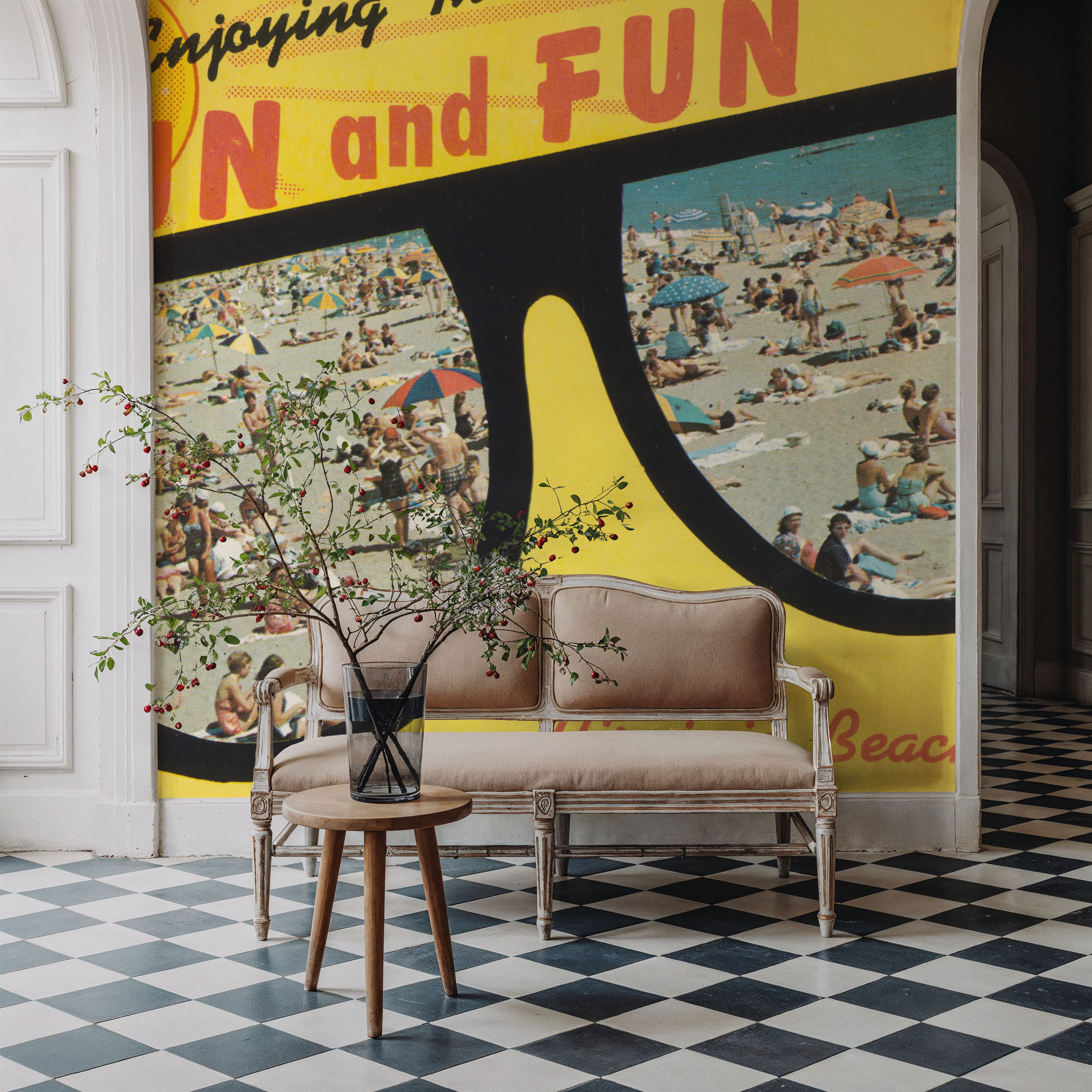 Greetings from the Sun and the Fun - Screenprint Postcard