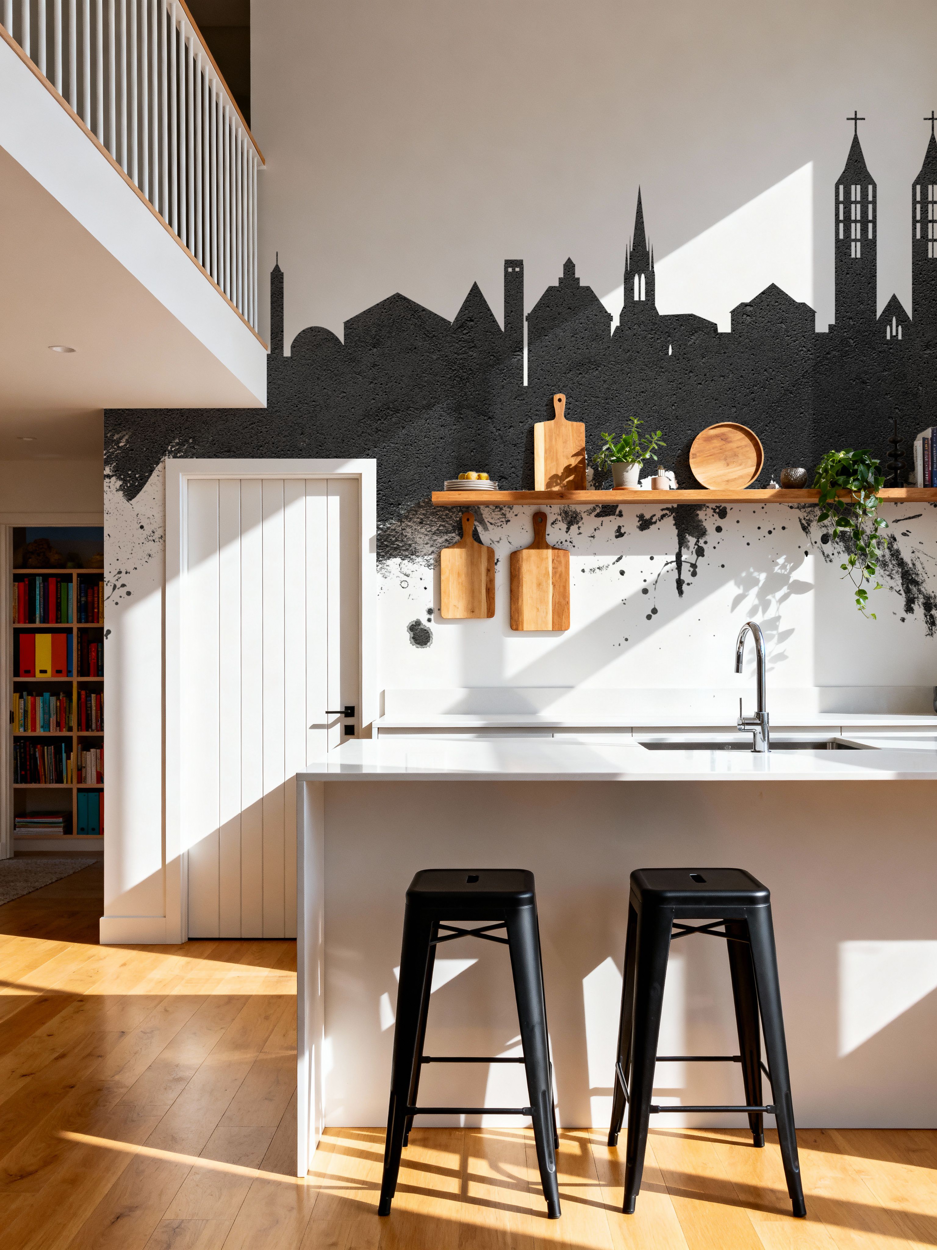 Kassel Germany Skyline Black & White