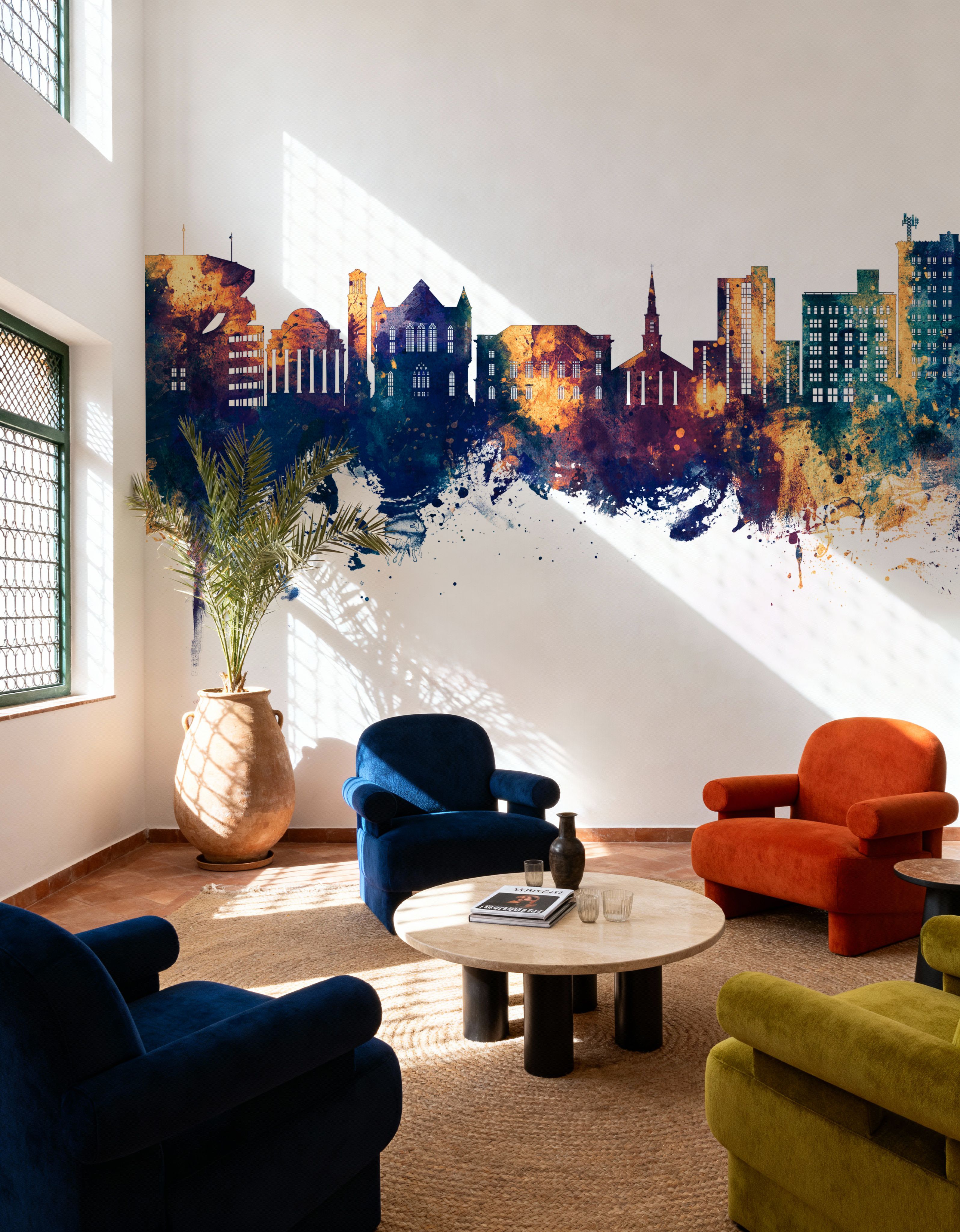 Tuscaloosa Alabama Skyline Blue & Bronze