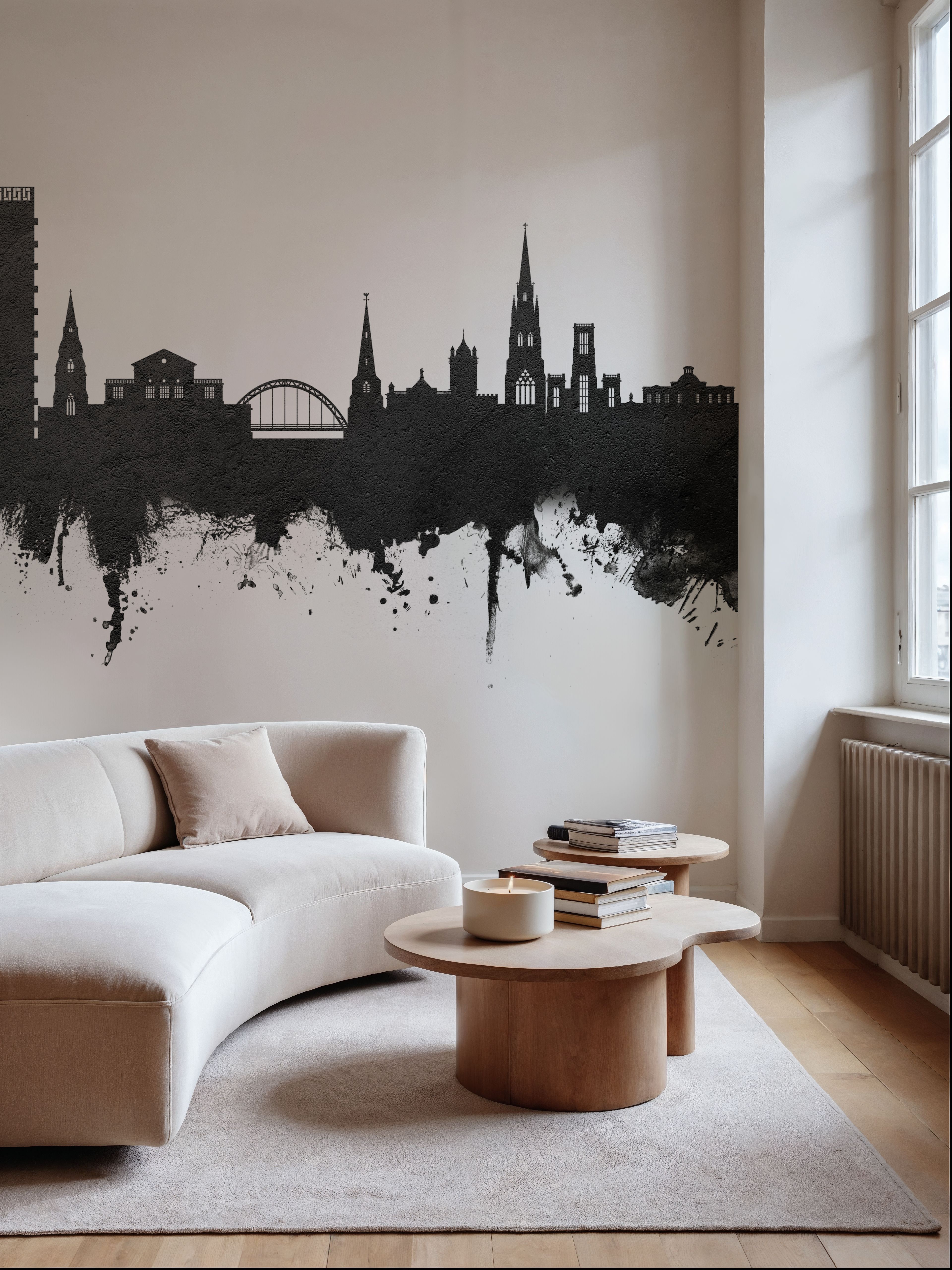 Cheltenham England Skyline Black & White