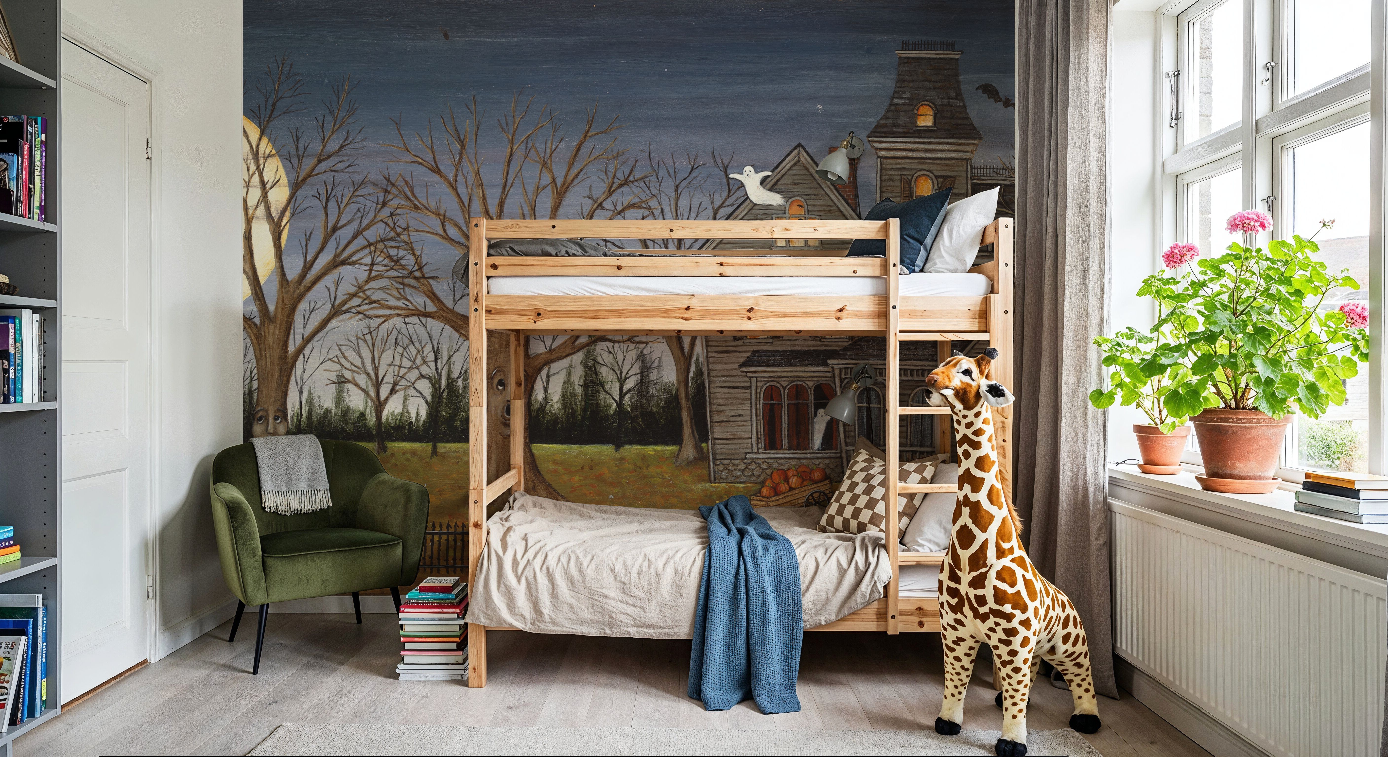 Haunted House with Full Moon, Wallpaper