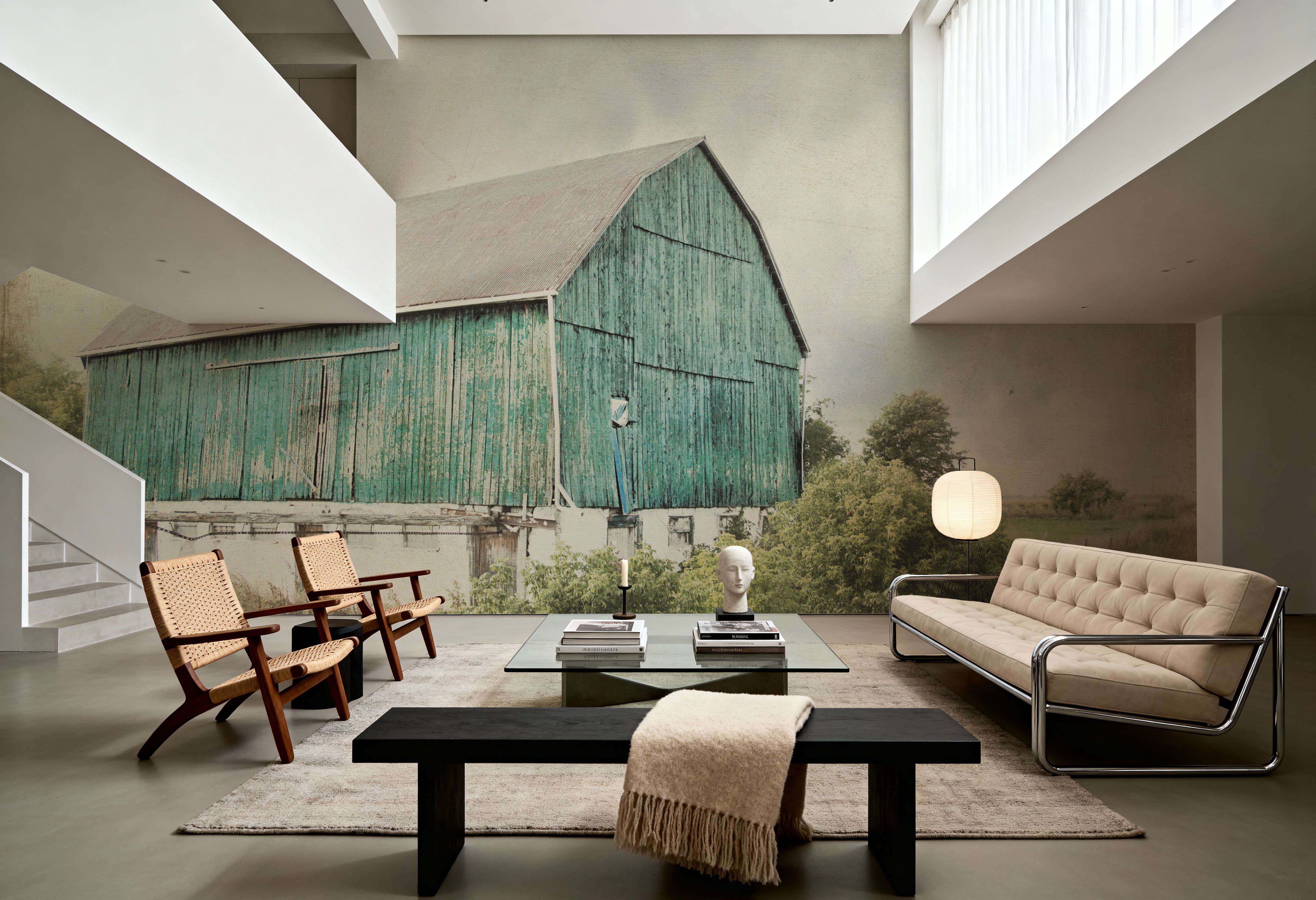 Late Summer Barn I Crop Vintage, Tapet