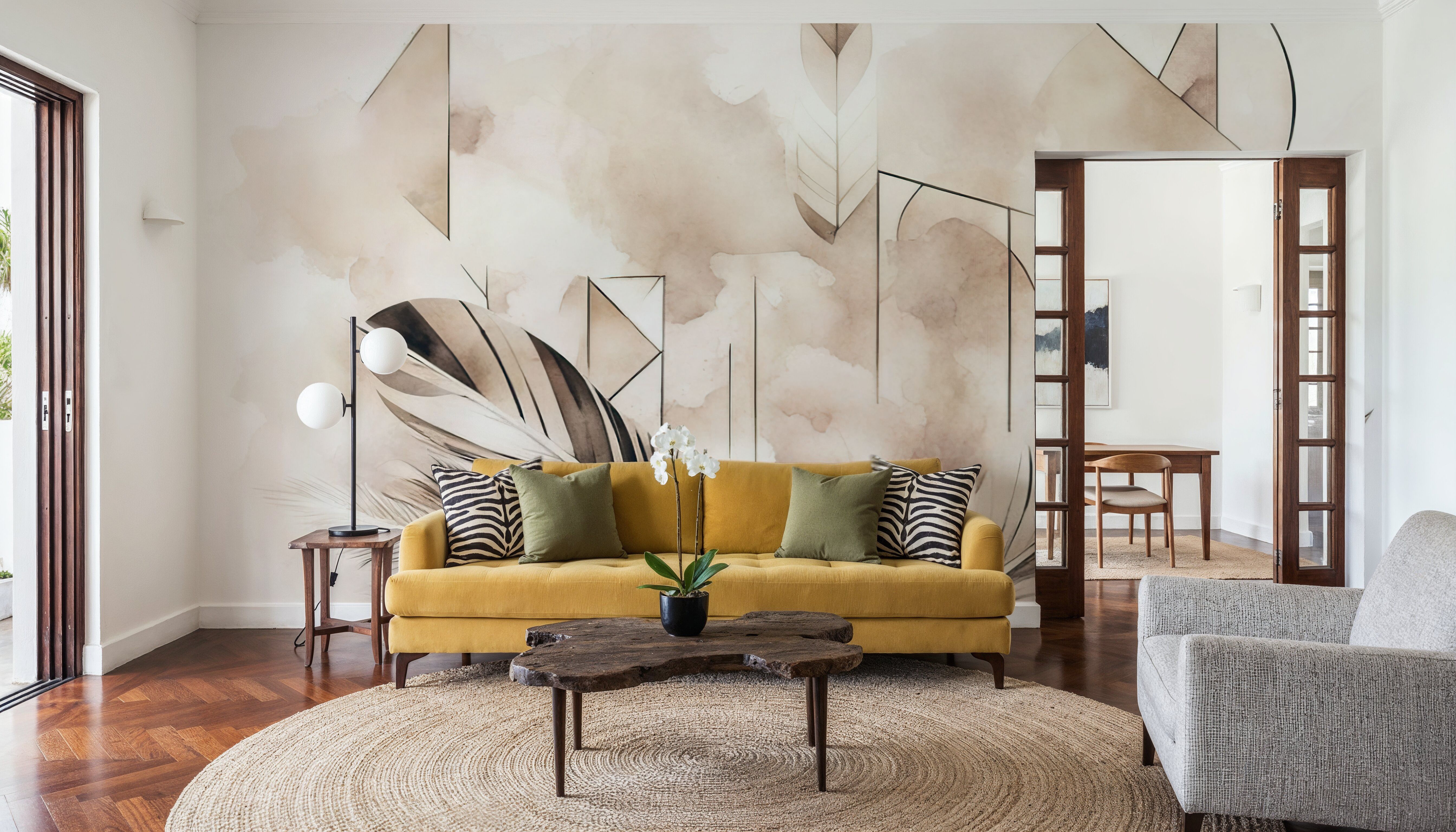 Feather Geometry Yellow