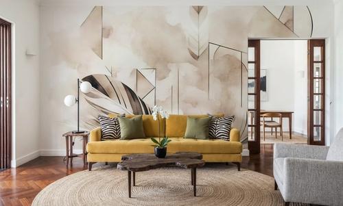 Feather Geometry Yellow