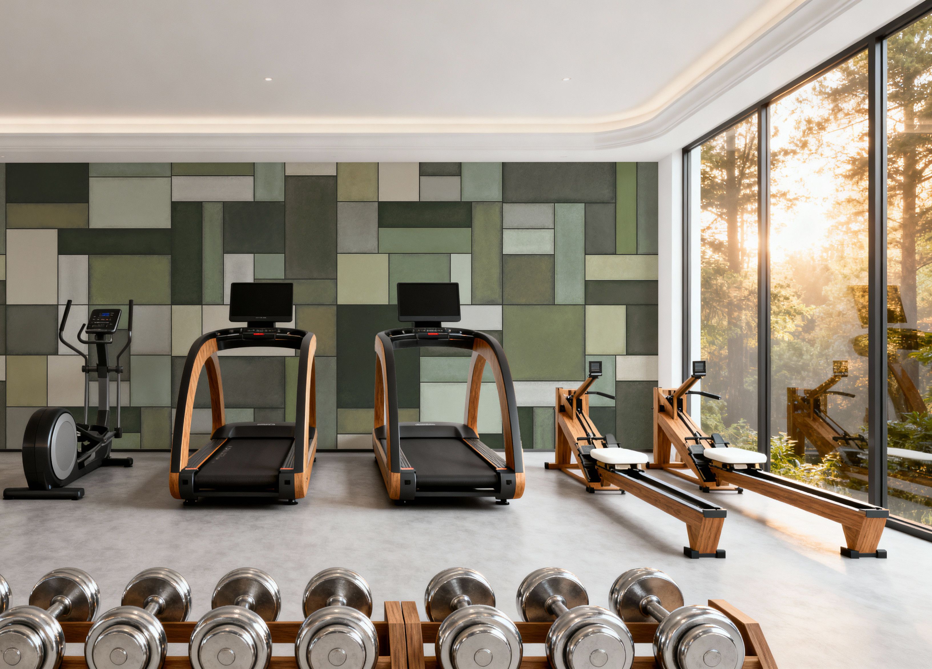 Spectrum Blocks, Jade, Wallpaper