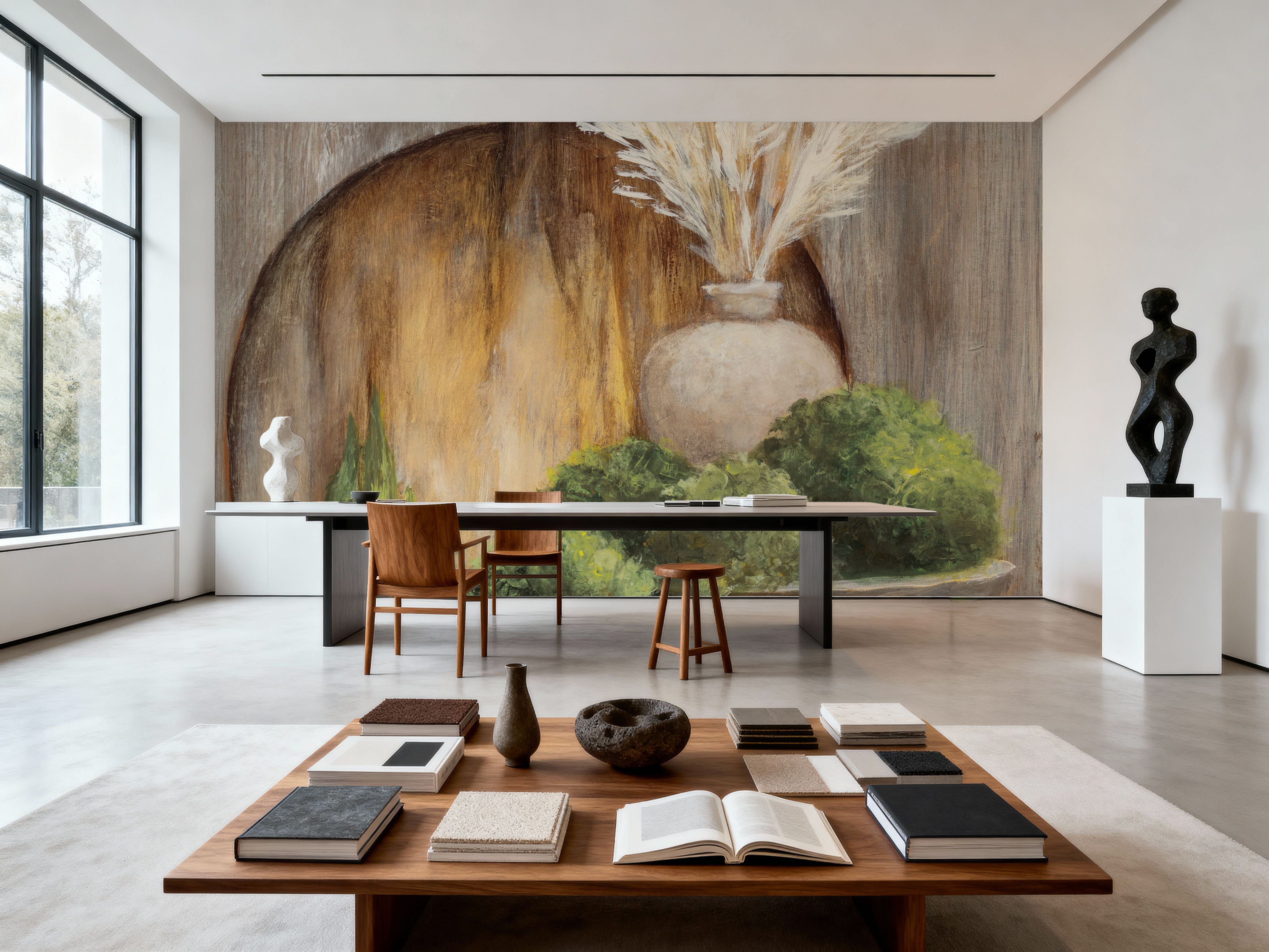 Spring Tableaux II Light Green, Behang