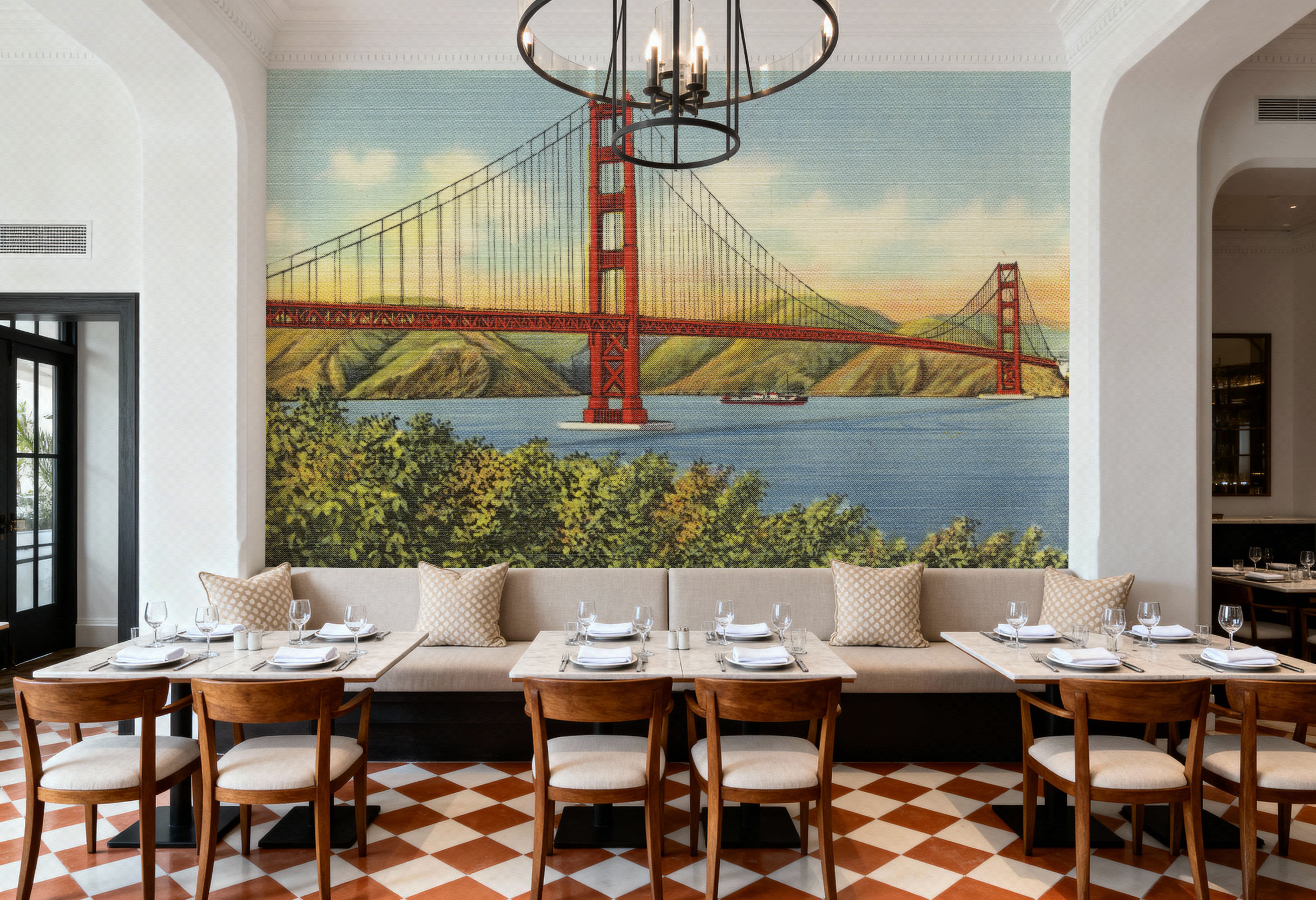 Greetings from Golden Gate - Screenprint Postcard