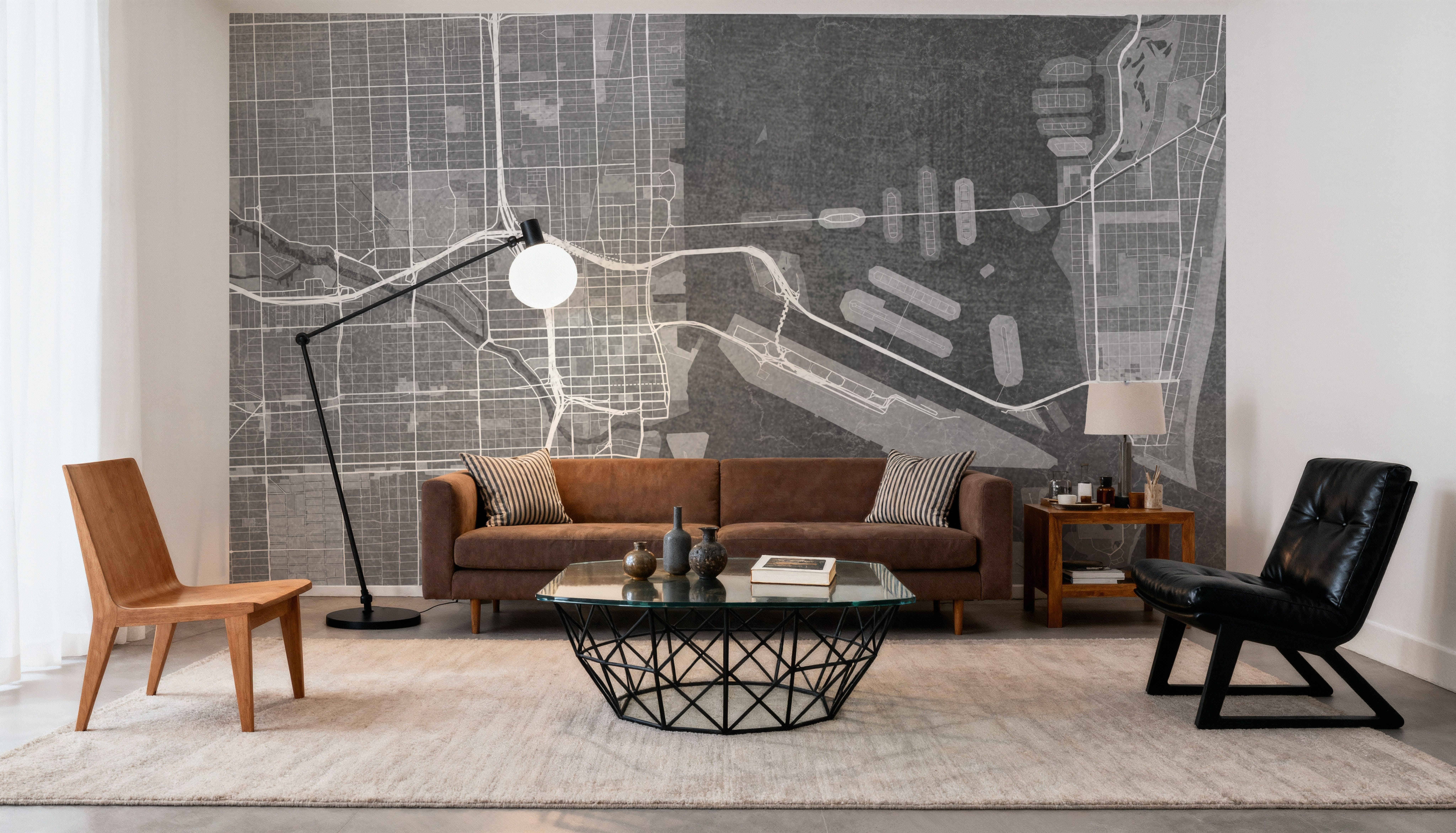Miami Grey, Carte da parati