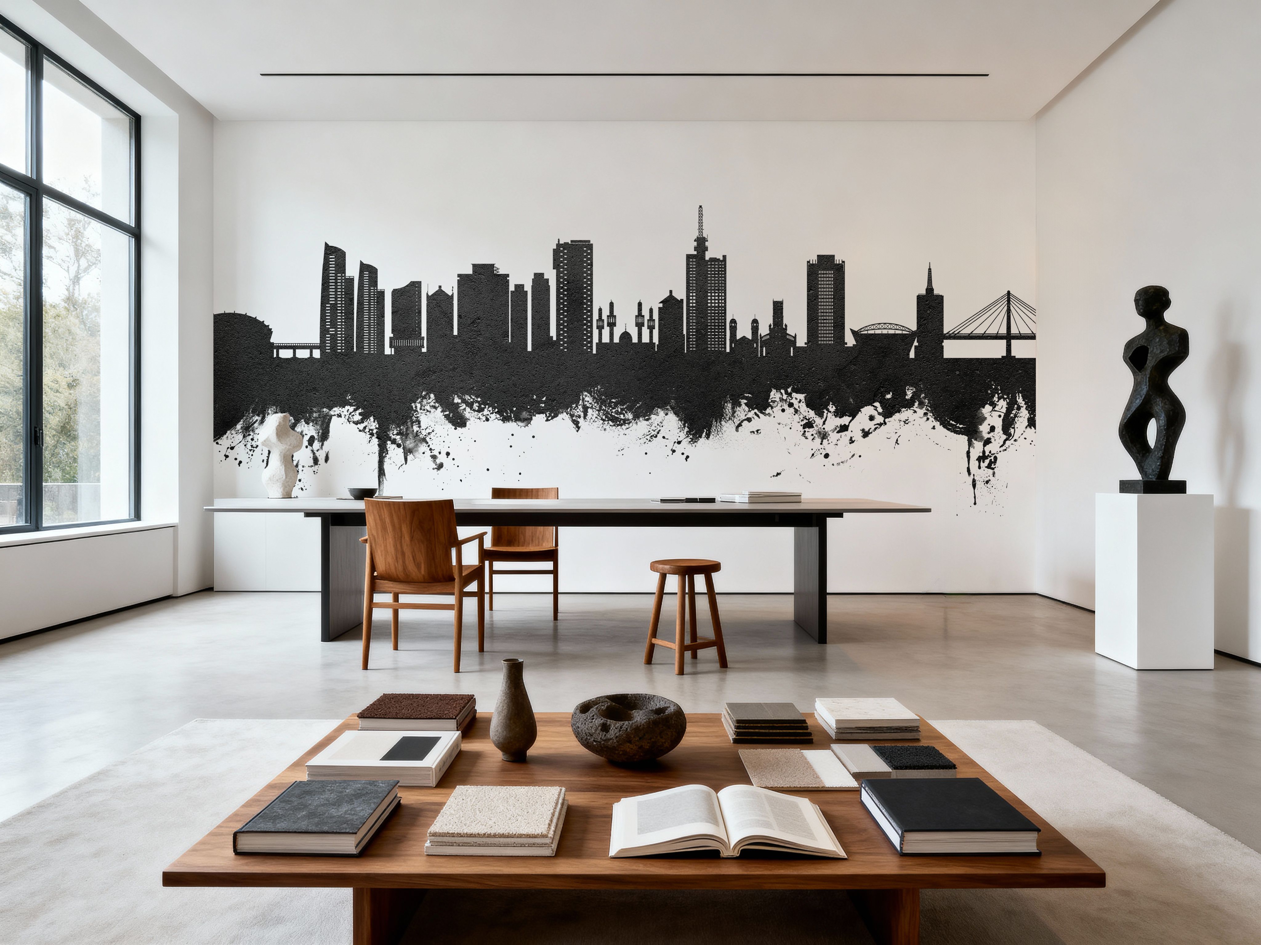 Lagos Nigeria Skyline Black & White