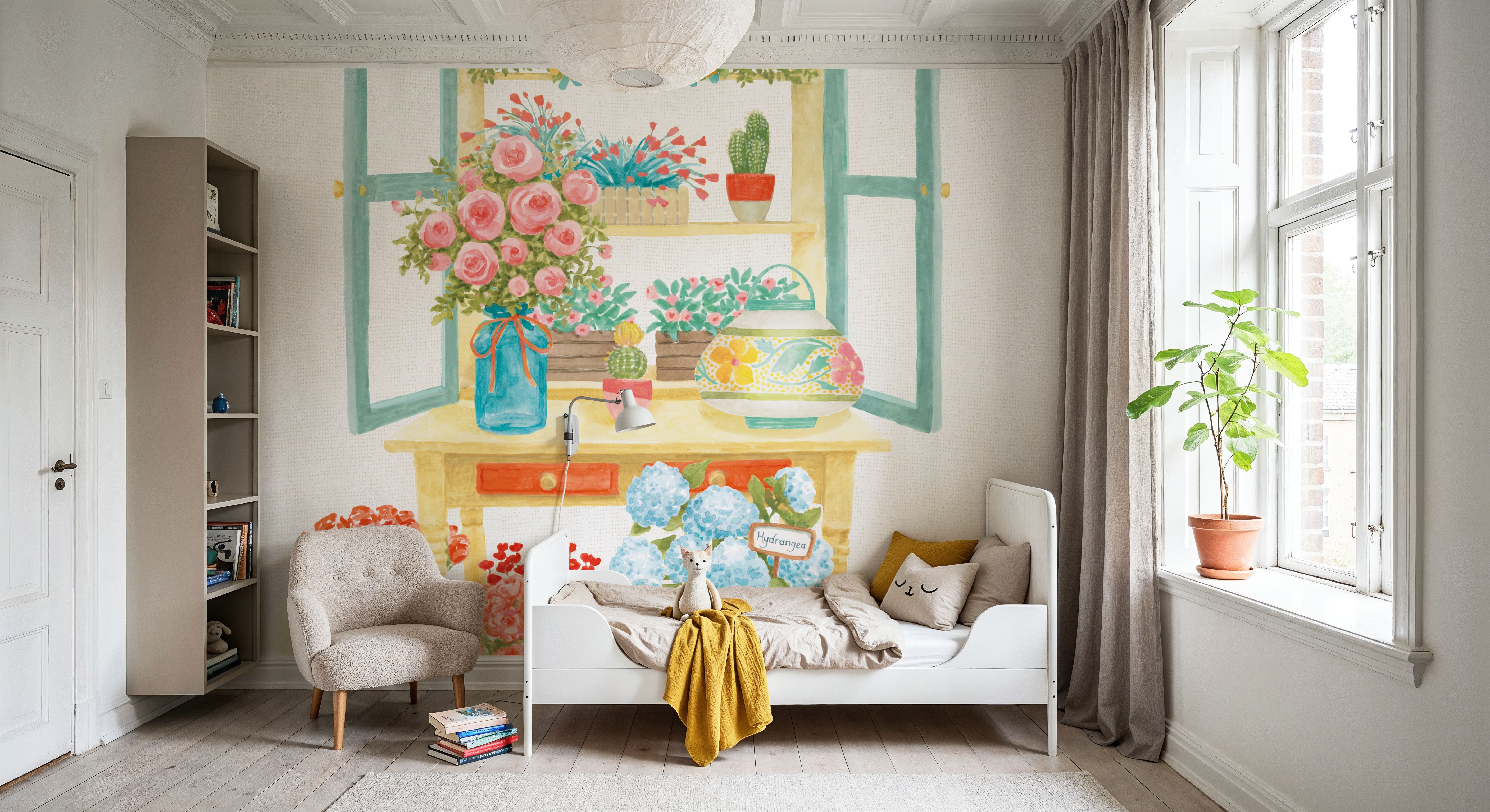 Flea Market Flowers IV, Papel pintado