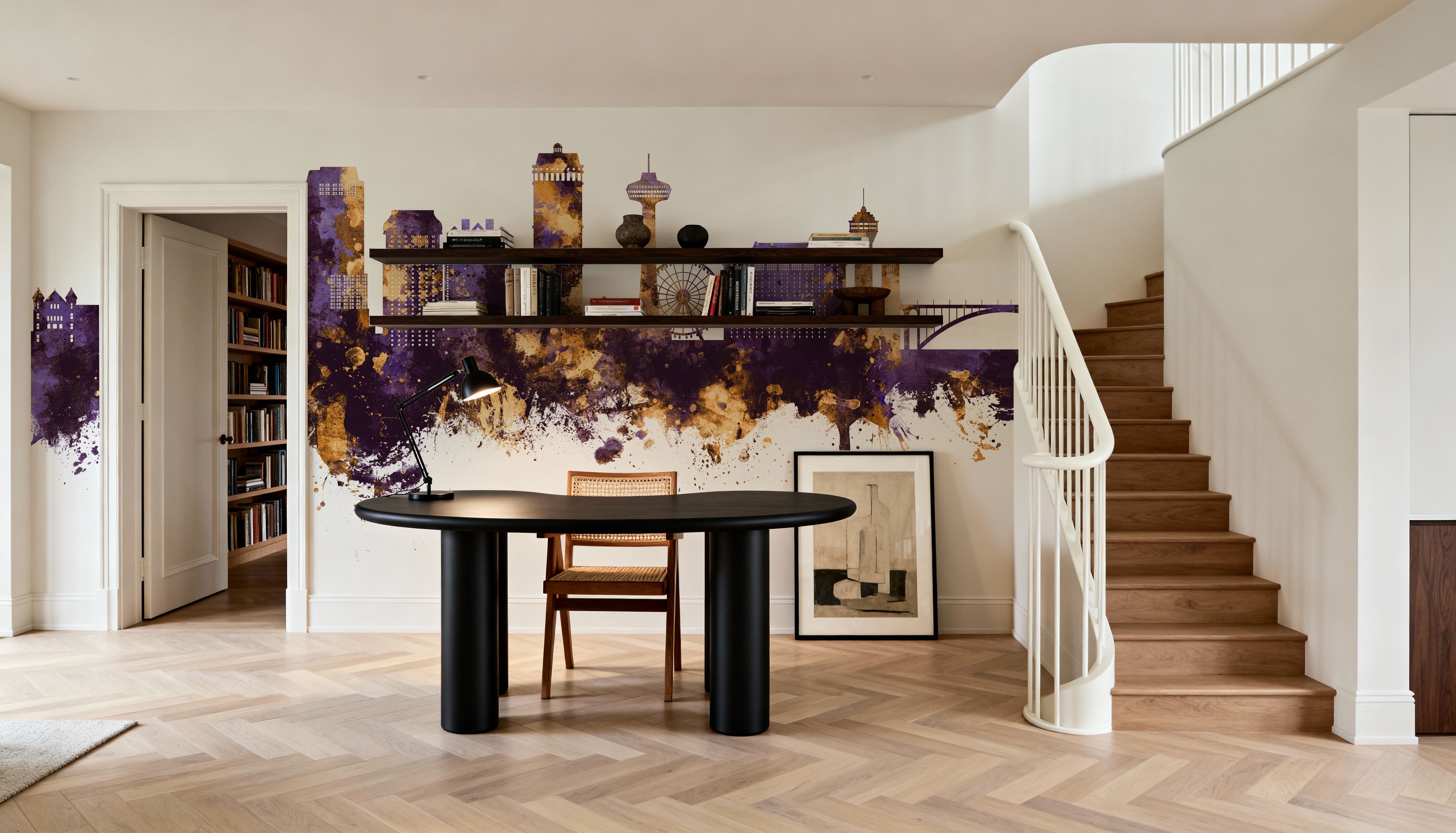 Niagara Falls Skyline Purple & Gold