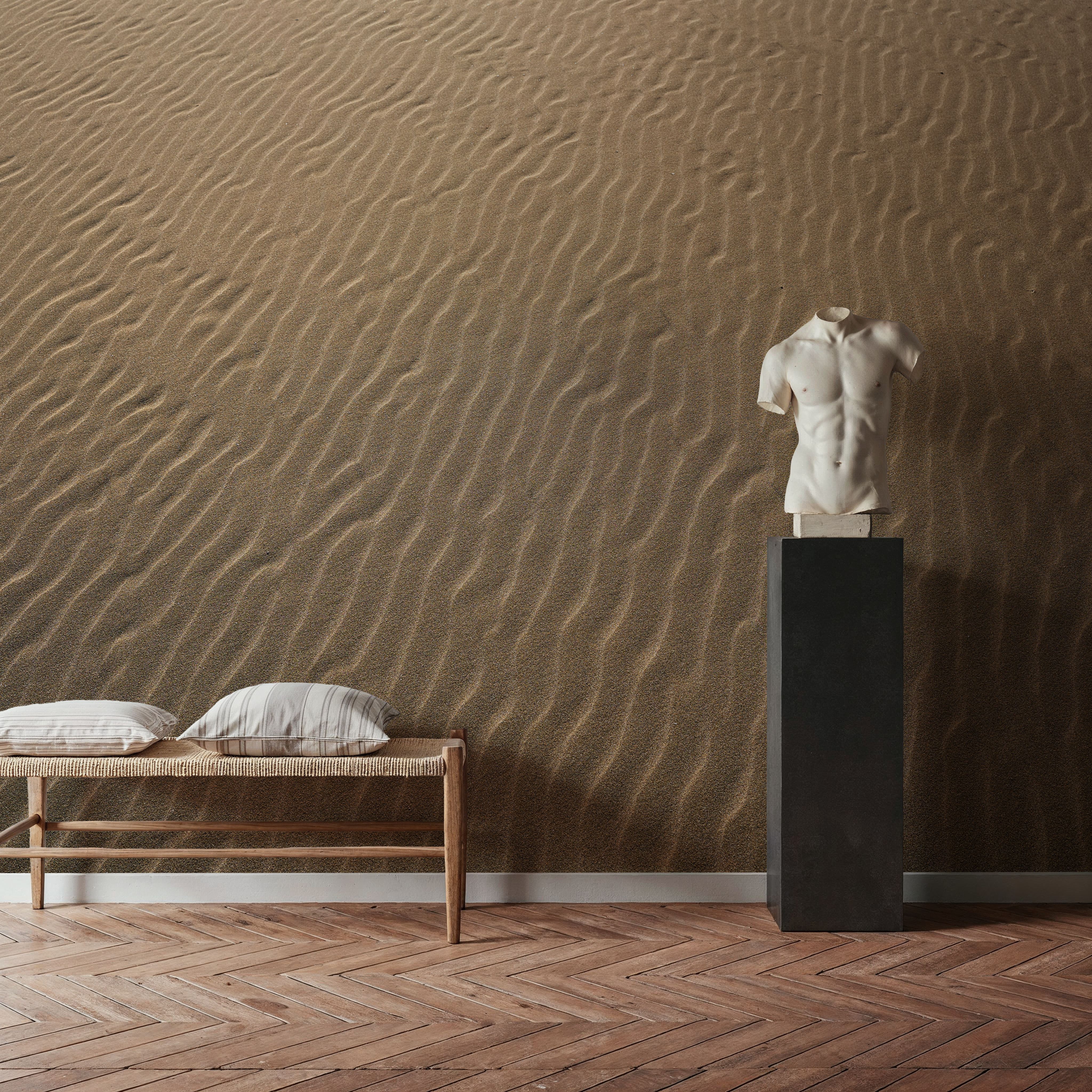 Wall Mural - Desert Whispers - Desert Landscapes mural wallpaper - Yellow - Bedroom - Wallism US - Premium, Textured or Peel & Stick