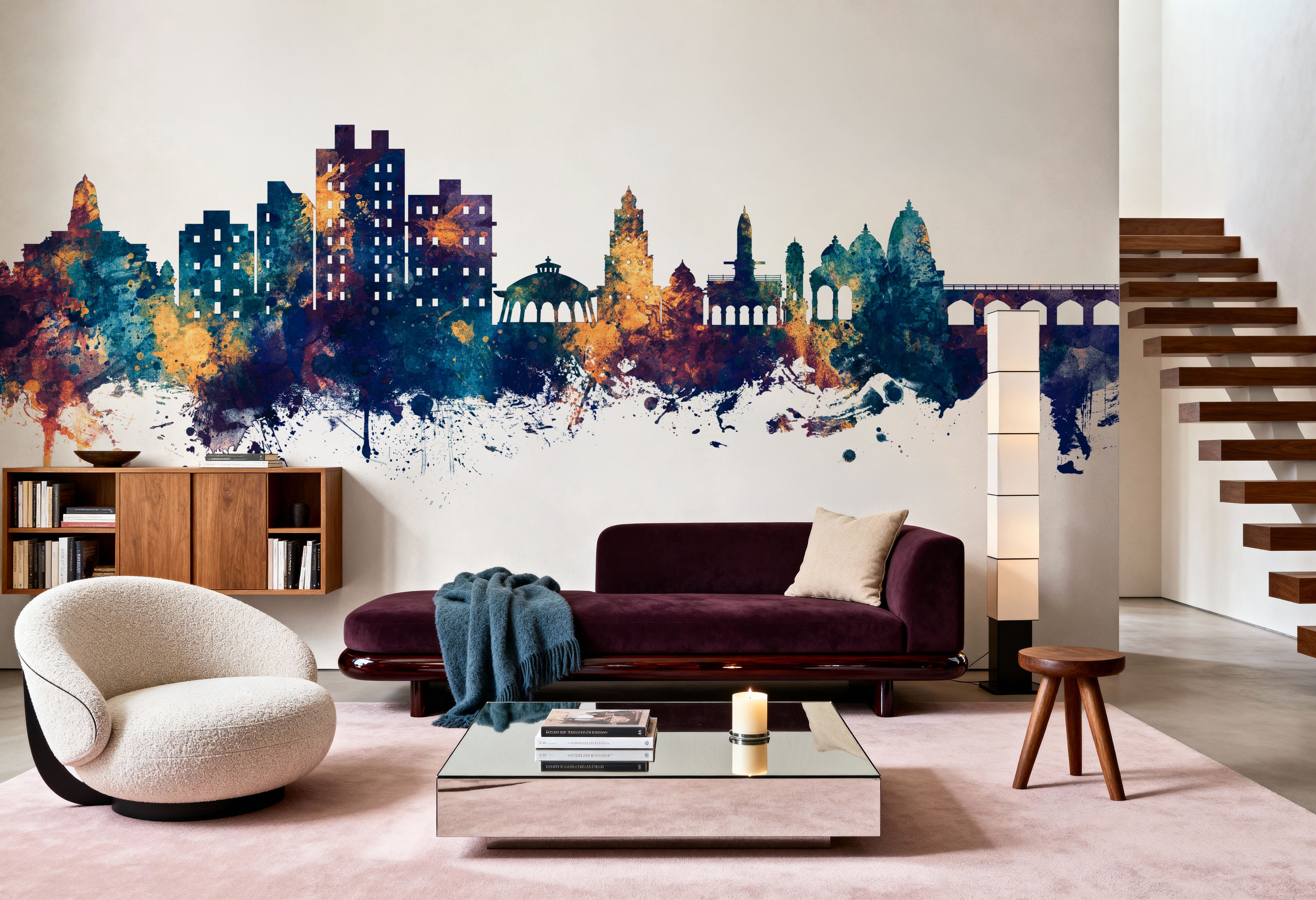 Nashik India Skyline Blue & Bronze