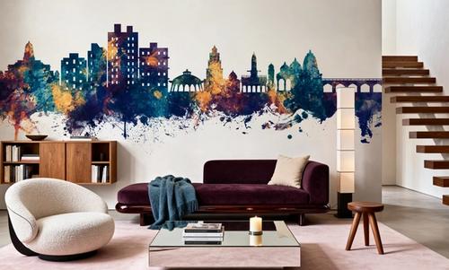 Nashik India Skyline Blue & Bronze