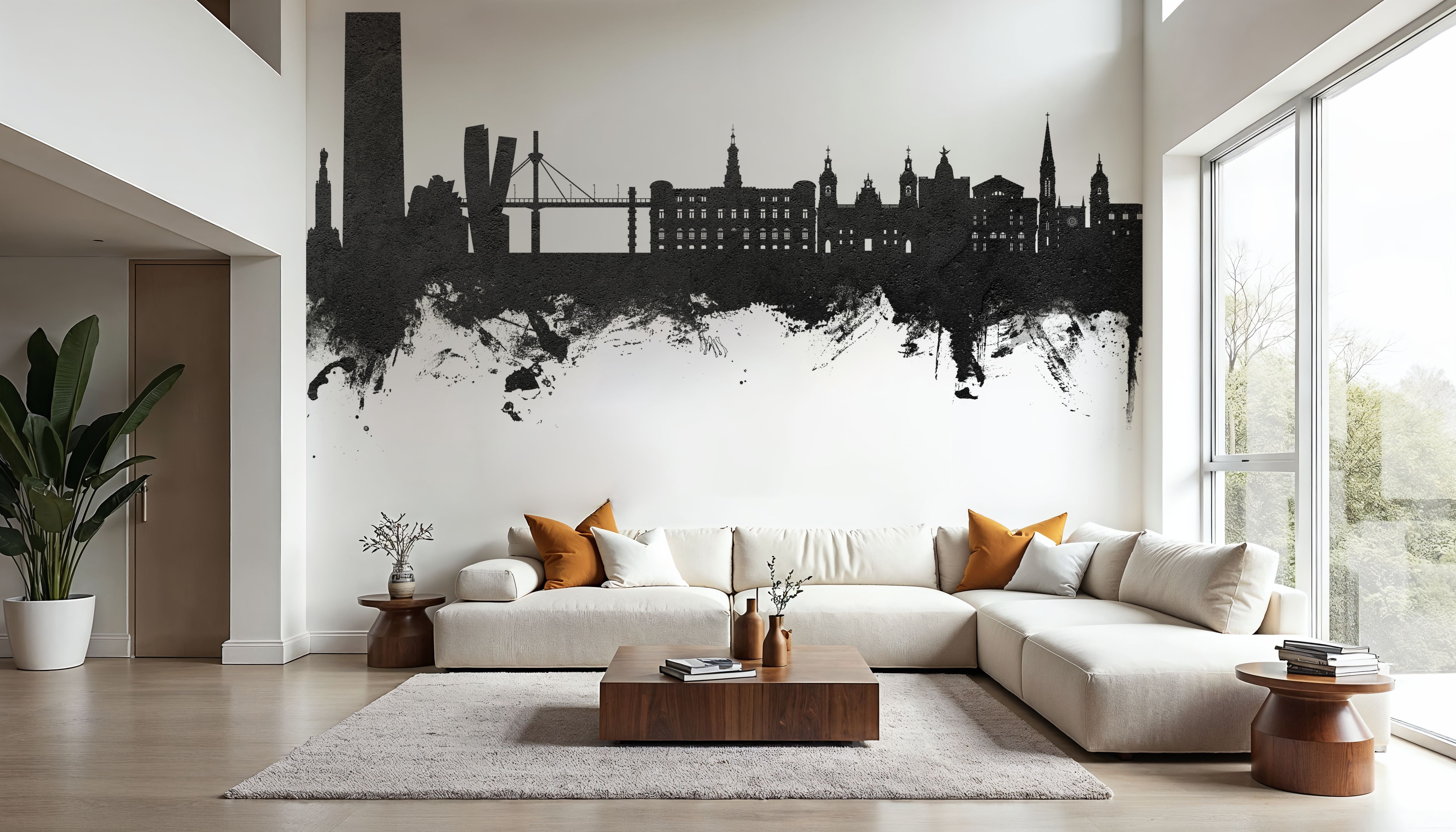 Bilbao Skyline Black & White