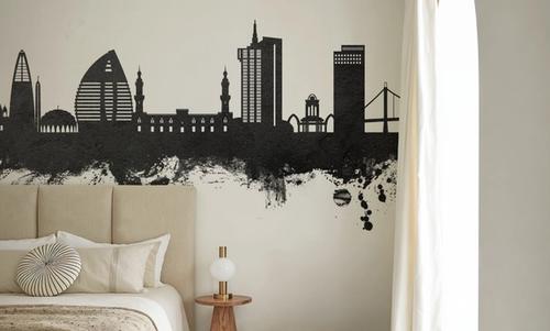 Khartoum Sudan Skyline Black & White