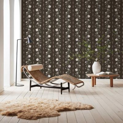 Trailing Flower Stripe, Walnut