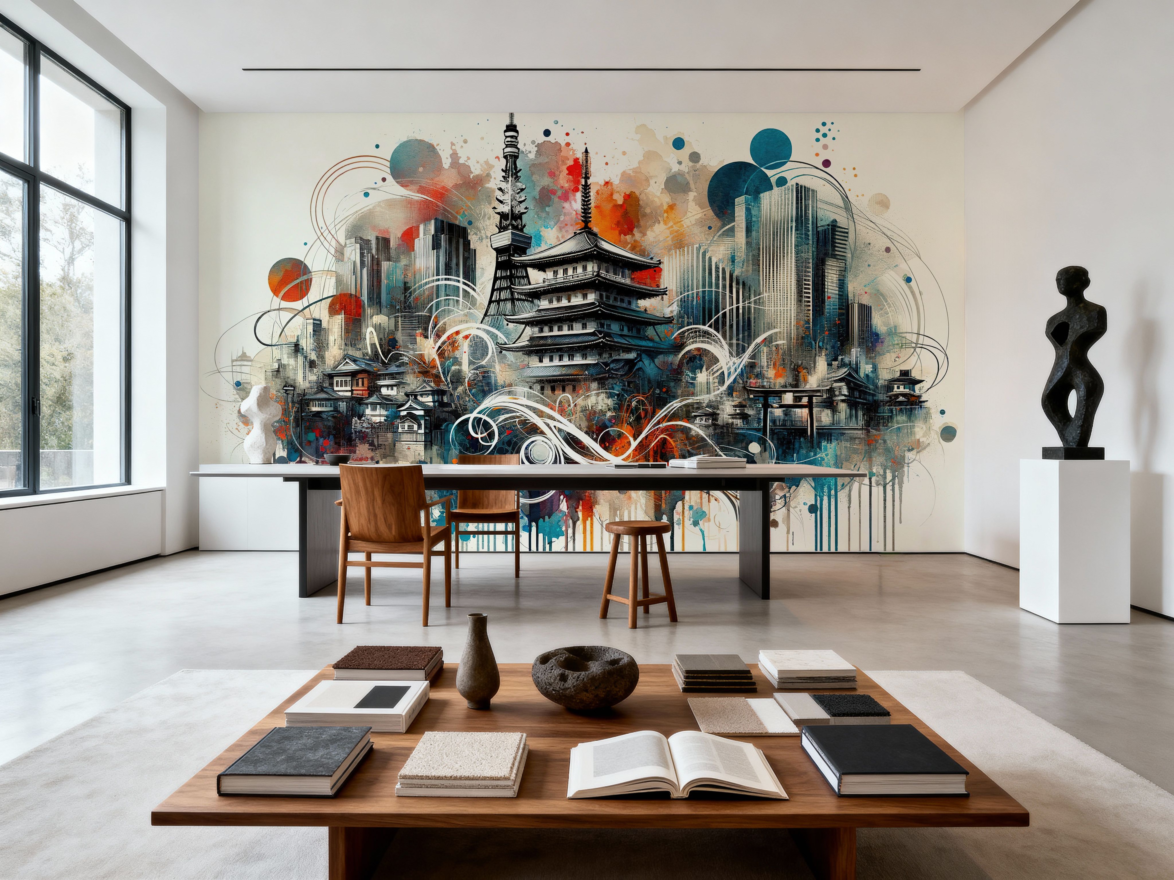 Watercolor Skyline Tokyo I