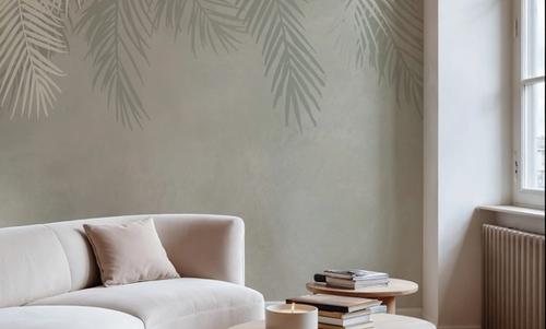 Palms Above, Mint Green