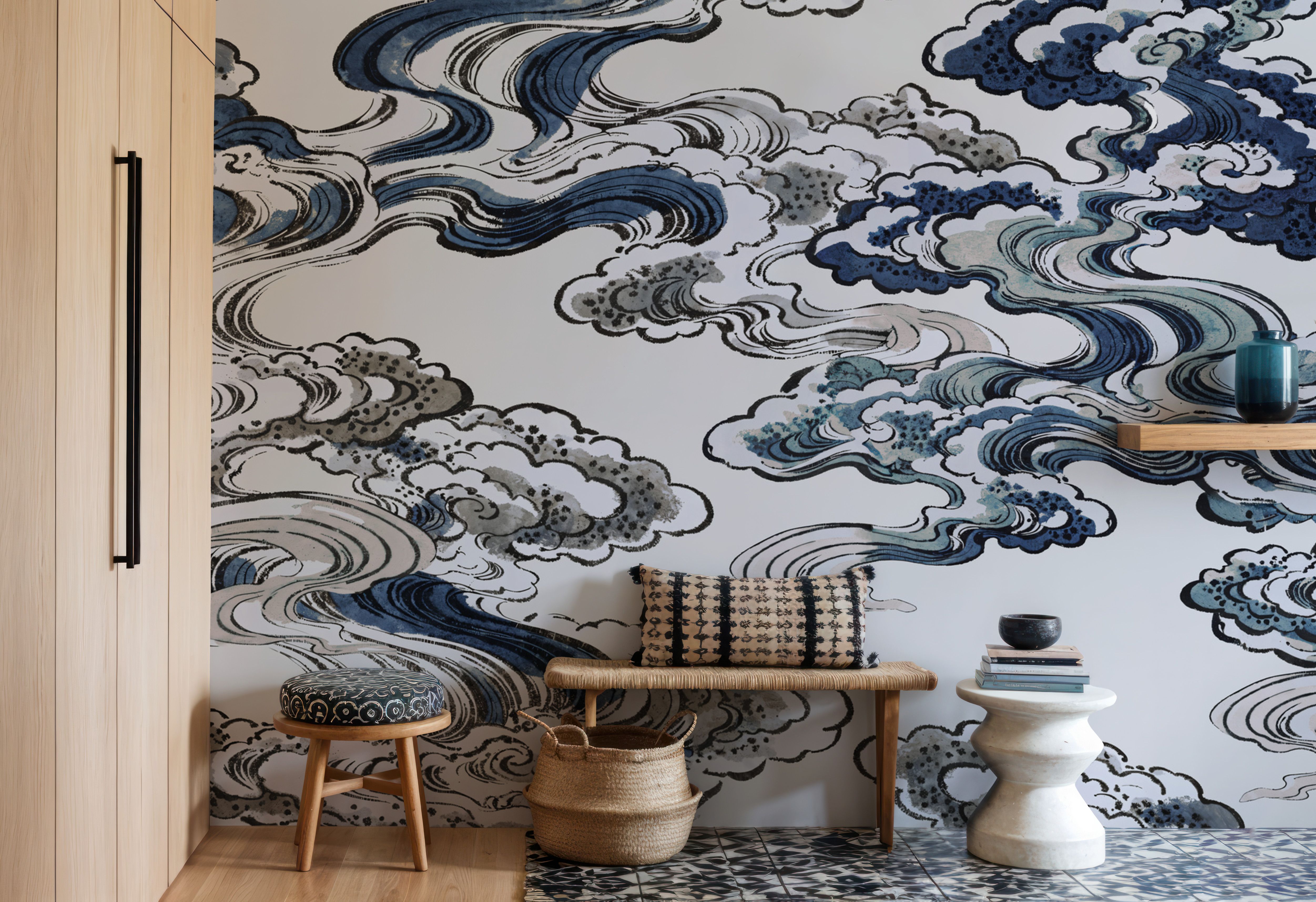Ukiyo-e Clouds, Blues