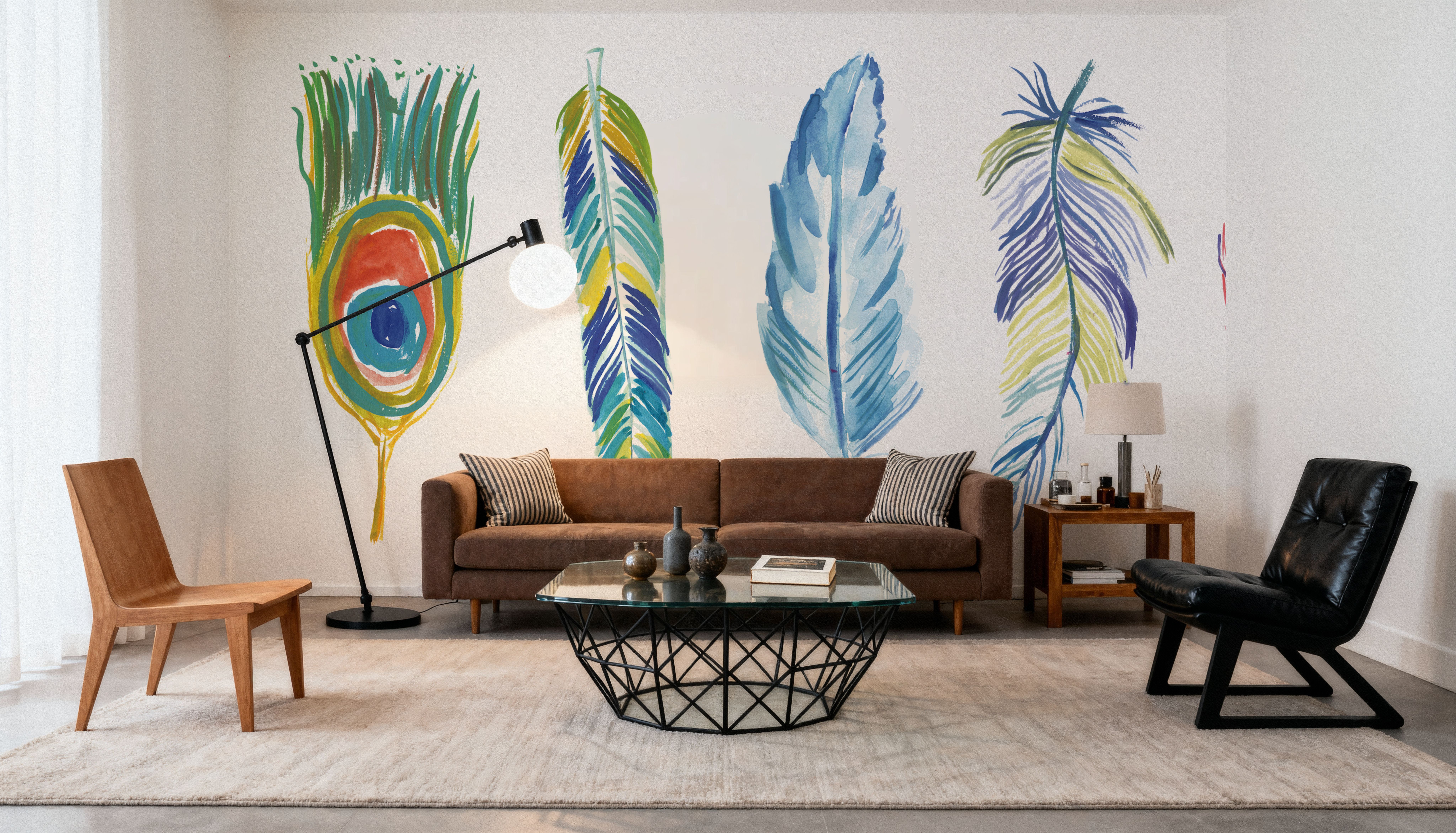 Rainbow Feathers I
