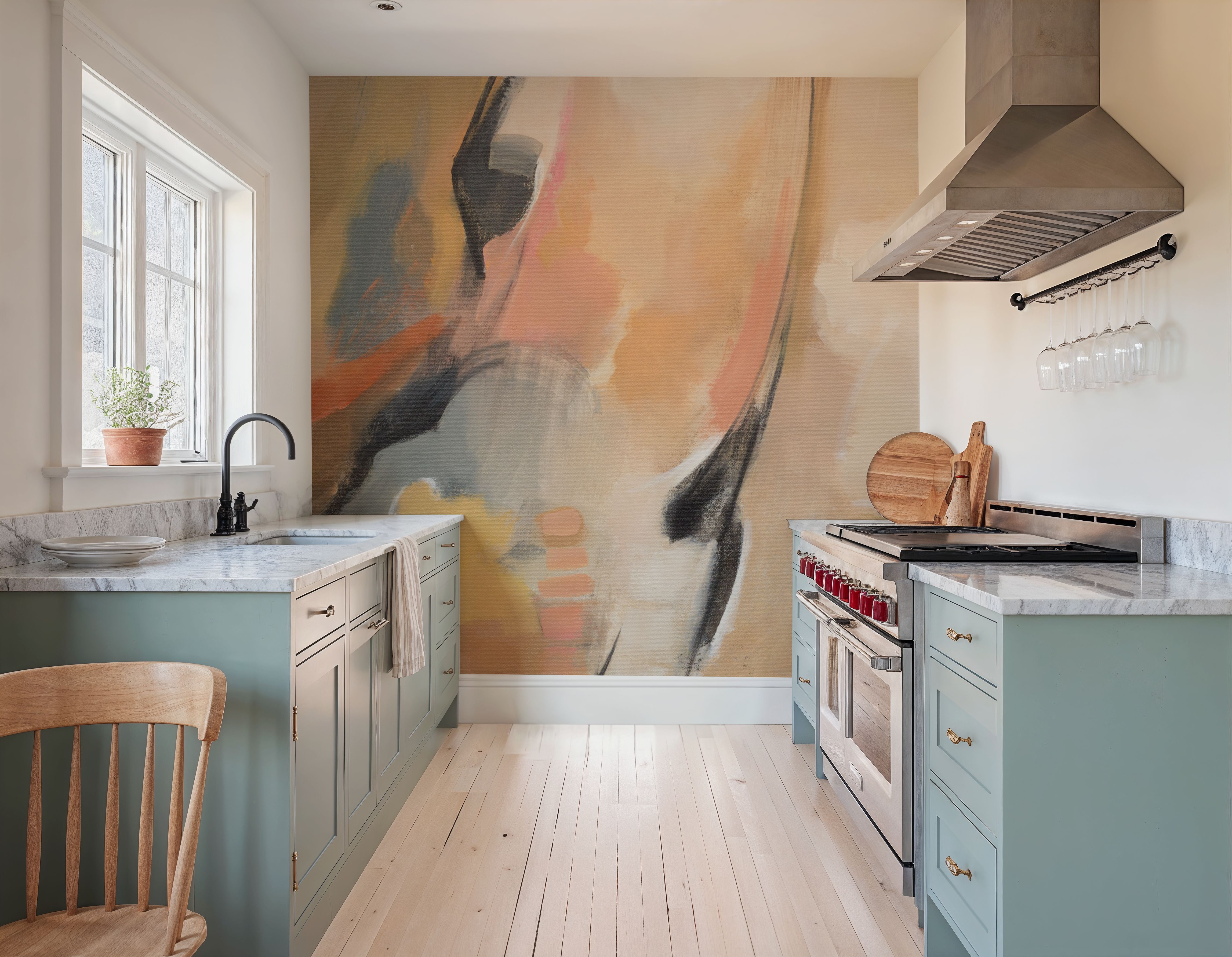 Wall Mural - Uphill II - Abstract mural wallpaper - Living room - Wallism US - Premium, Textured or Peel & Stick