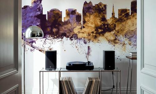 Orlando Florida Skyline Purple & Gold
