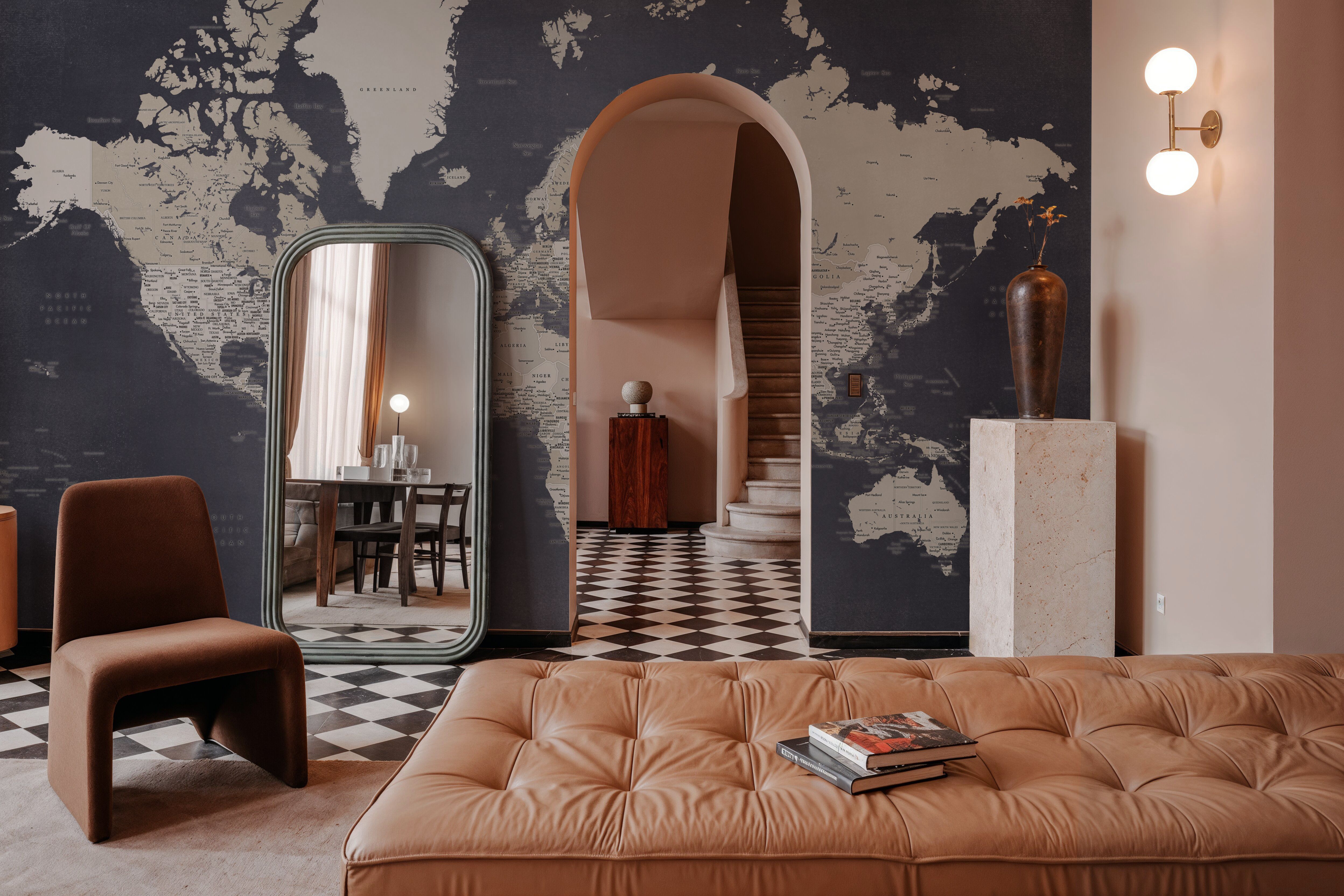 World Map Cities - Glyn, Wallpaper